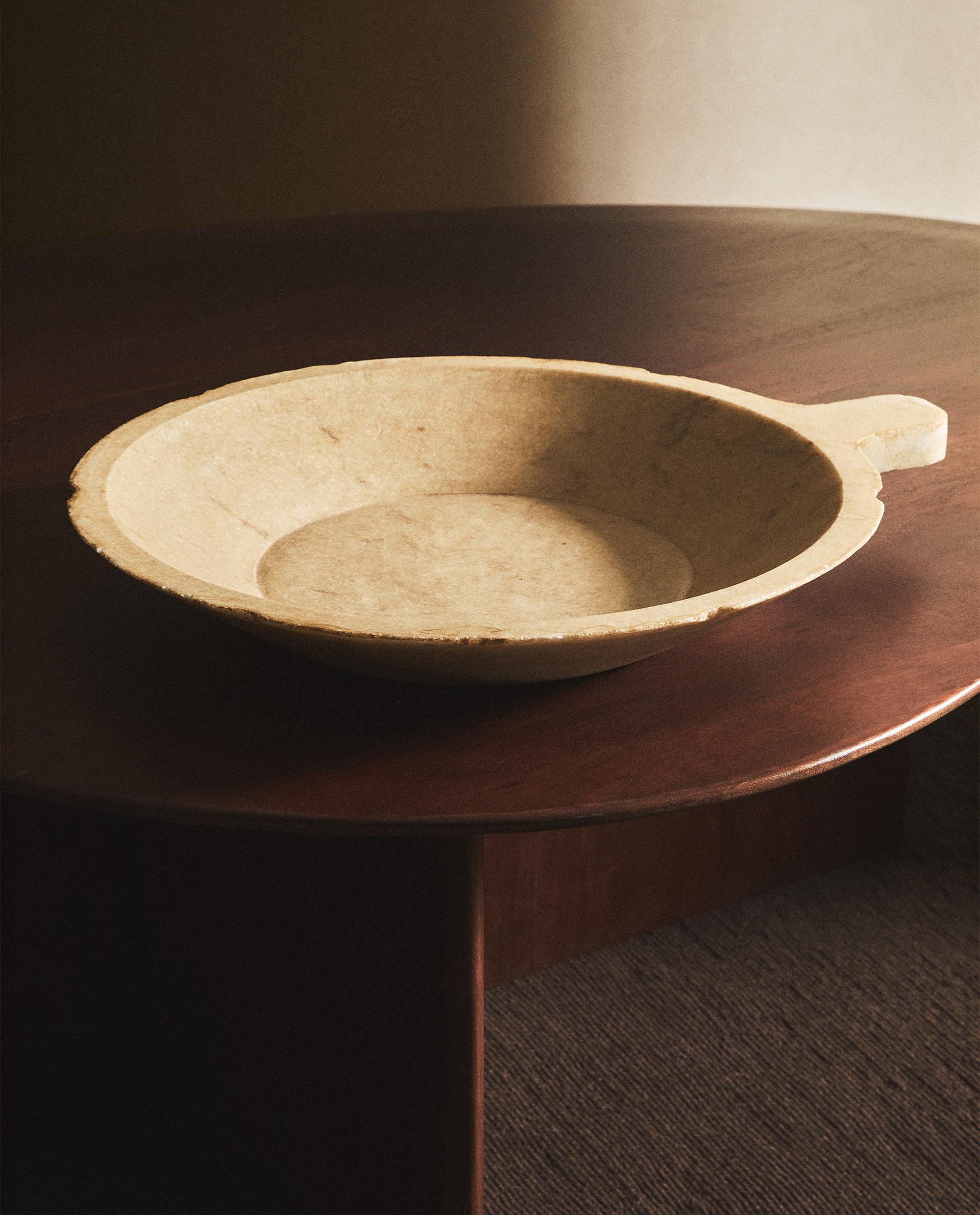 LARGE STONE SERVING DISH