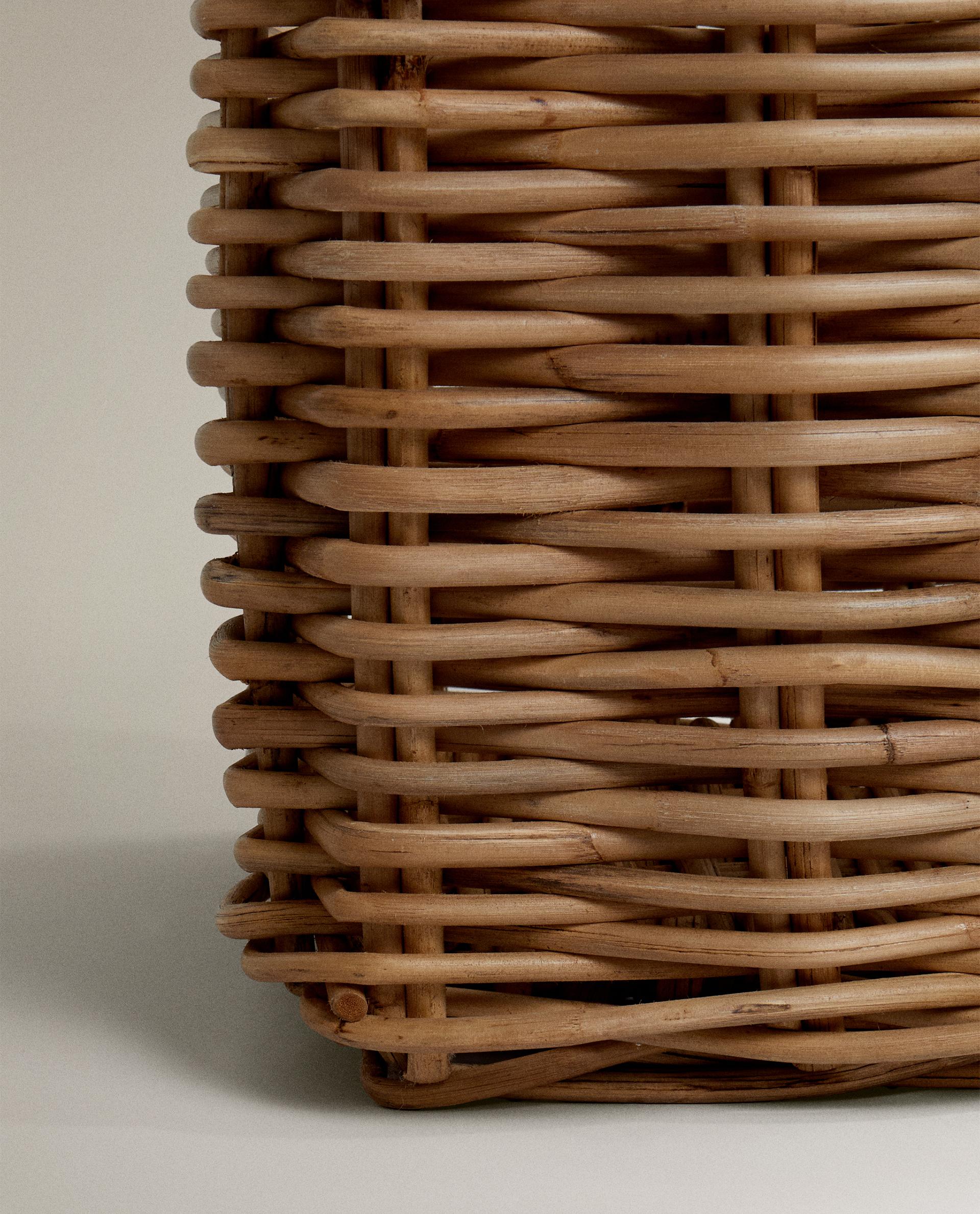 LARGE CHUNKY RATTAN BASKET