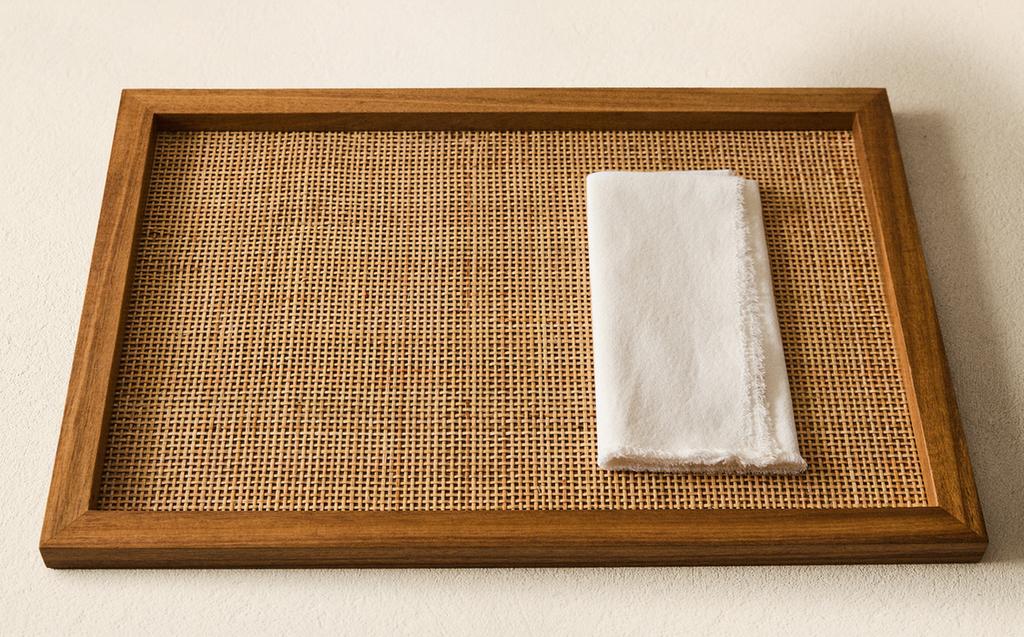 BANDEJA MADERA RATÁN BANDEJA MADERA RATÁN