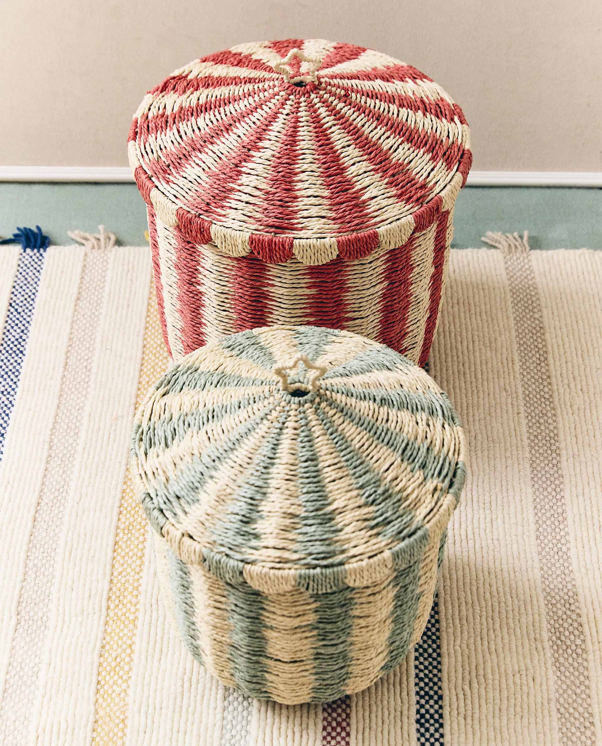 Cestino Per Bambini Con Stampa Farfalla - 11 Litri - Rotondo E Colorato - Per Camera Dei Bimbi - Plastica Resistente - Foto 7