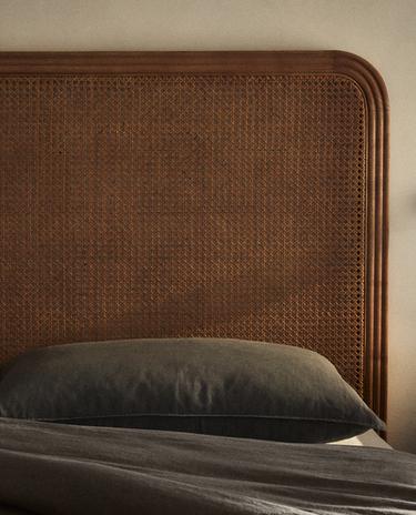 ASH AND RATTAN HEADBOARD