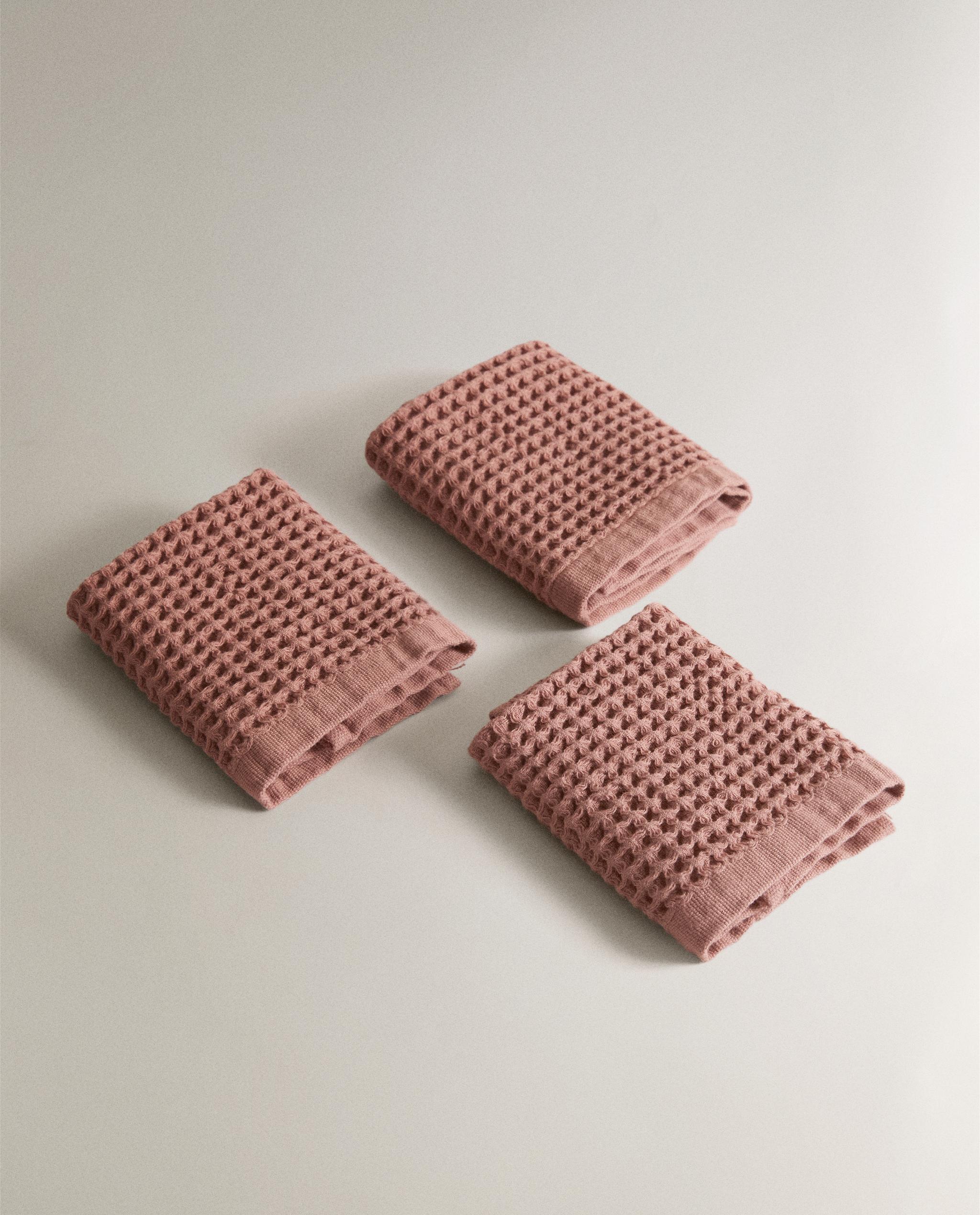 WAFFLE-KNIT COTTON HAND TOWEL (PACK OF 3) product thumbnail 10