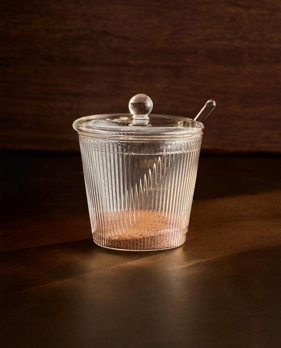 BOROSILICATE GLASS SUGAR BOWL