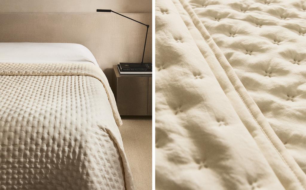 Gepolsterte Tagesdecke mit Punkten Gepolsterte Tagesdecke mit Punkten