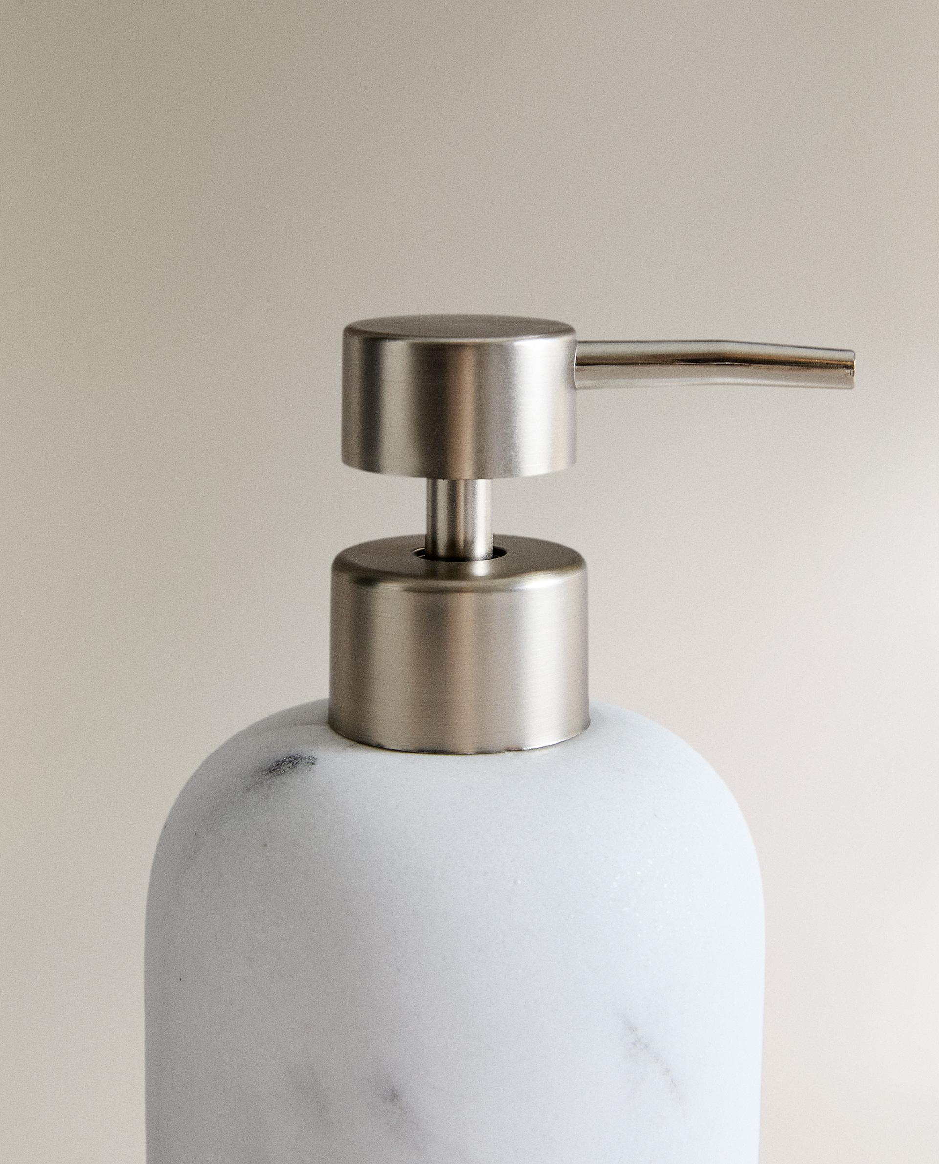 MARBLE-EFFECT BATHROOM SOAP DISPENSER