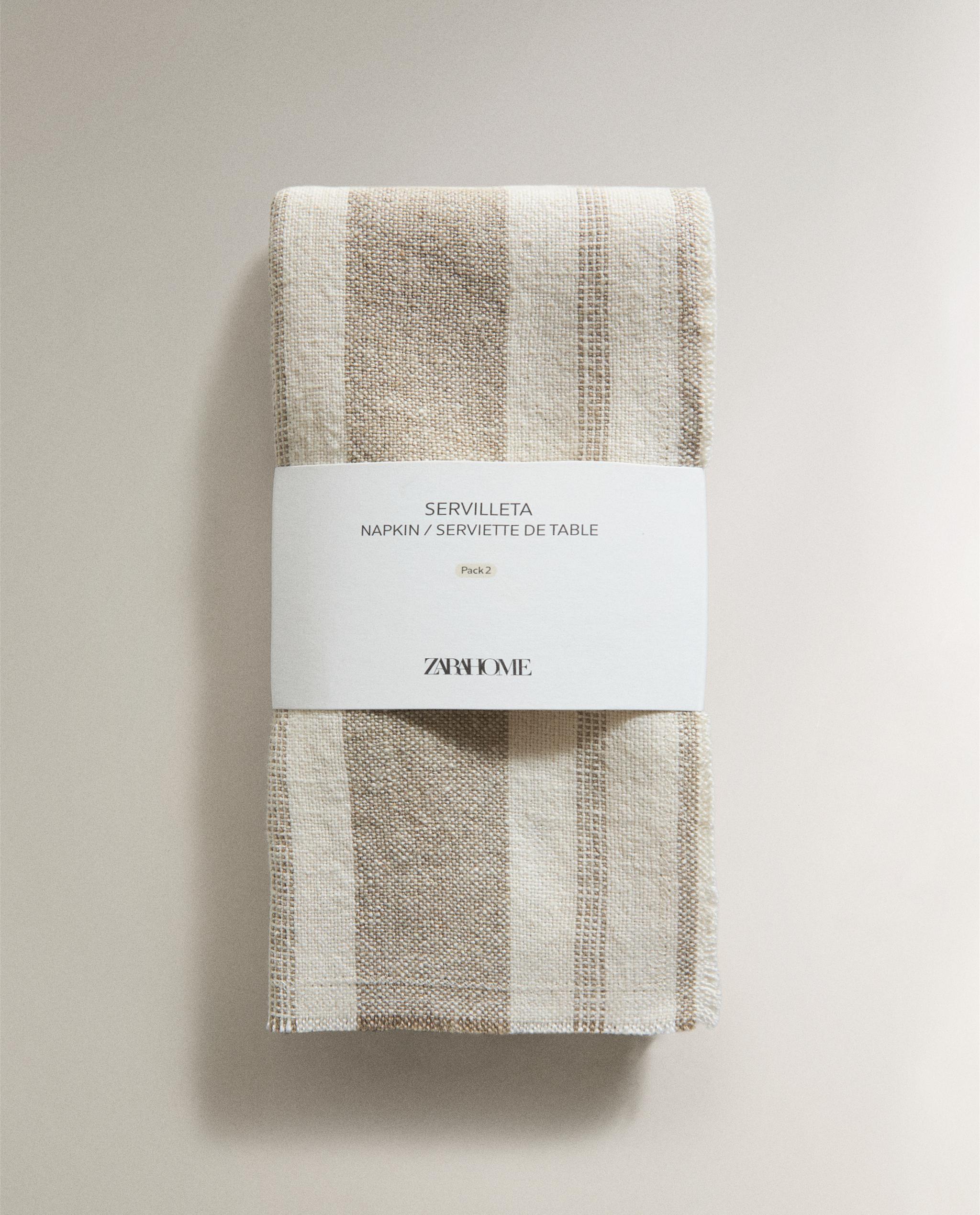 STRIPED HEAVY LINEN NAPKINS (PACK OF 2) product thumbnail 4