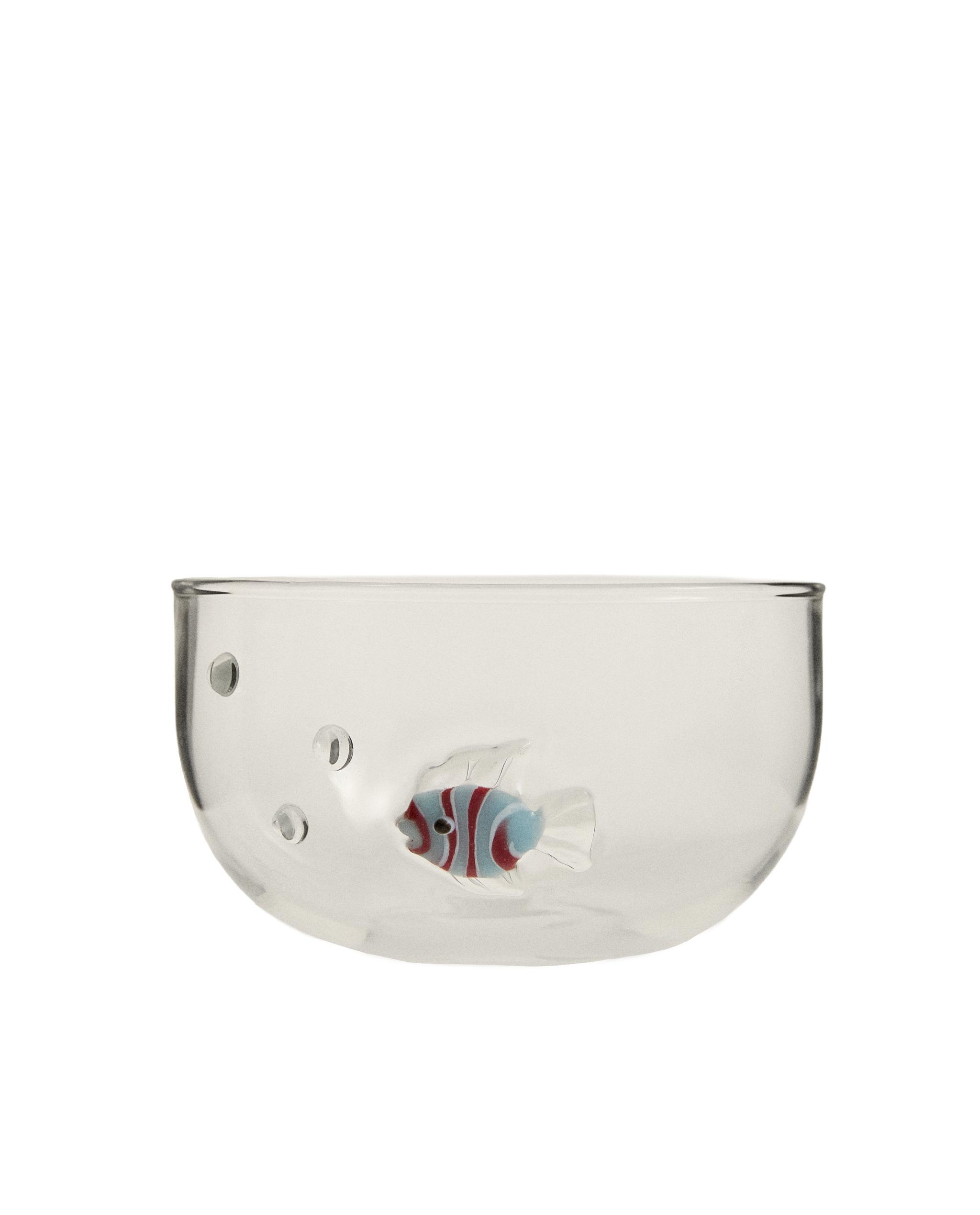 BOROSILICATE BOWL WITH BUBBLES AND FISH product thumbnail 4