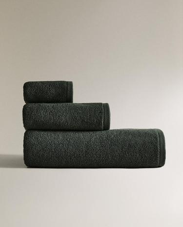 RICE STITCH COTTON BATH TOWEL