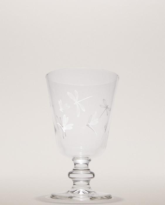 DRAGONFLY TRANSFER WINE GLASS DRAGONFLY TRANSFER WINE GLASS