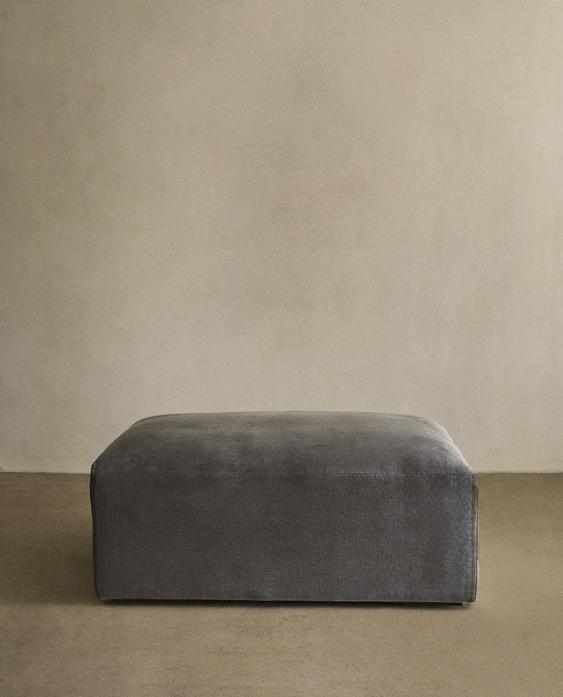 WASHED LINEN POUF WASHED LINEN POUF