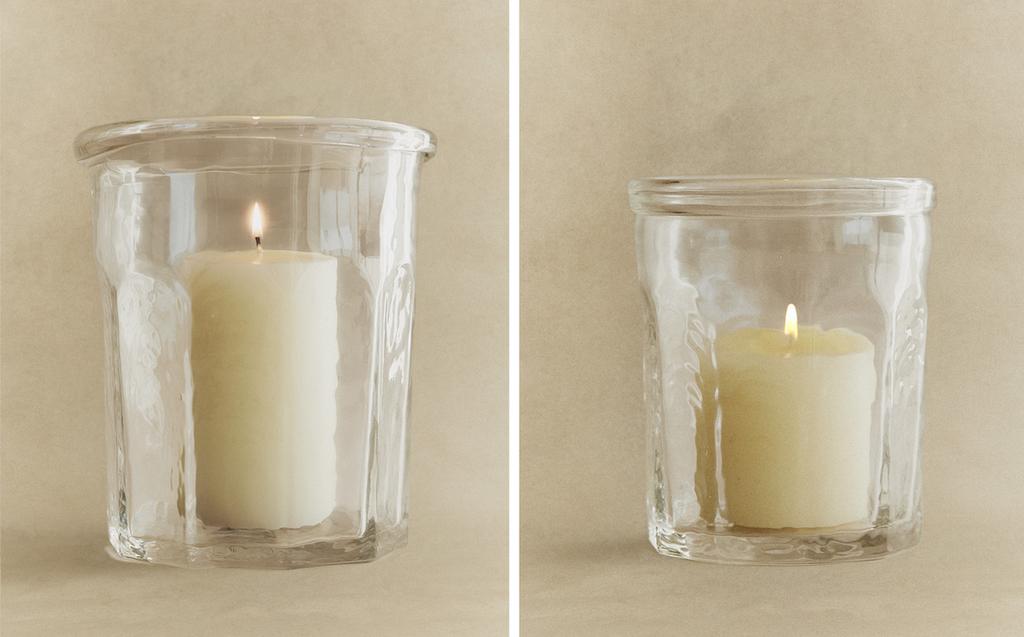 VASO PORTA-VELAS DE VIDRO