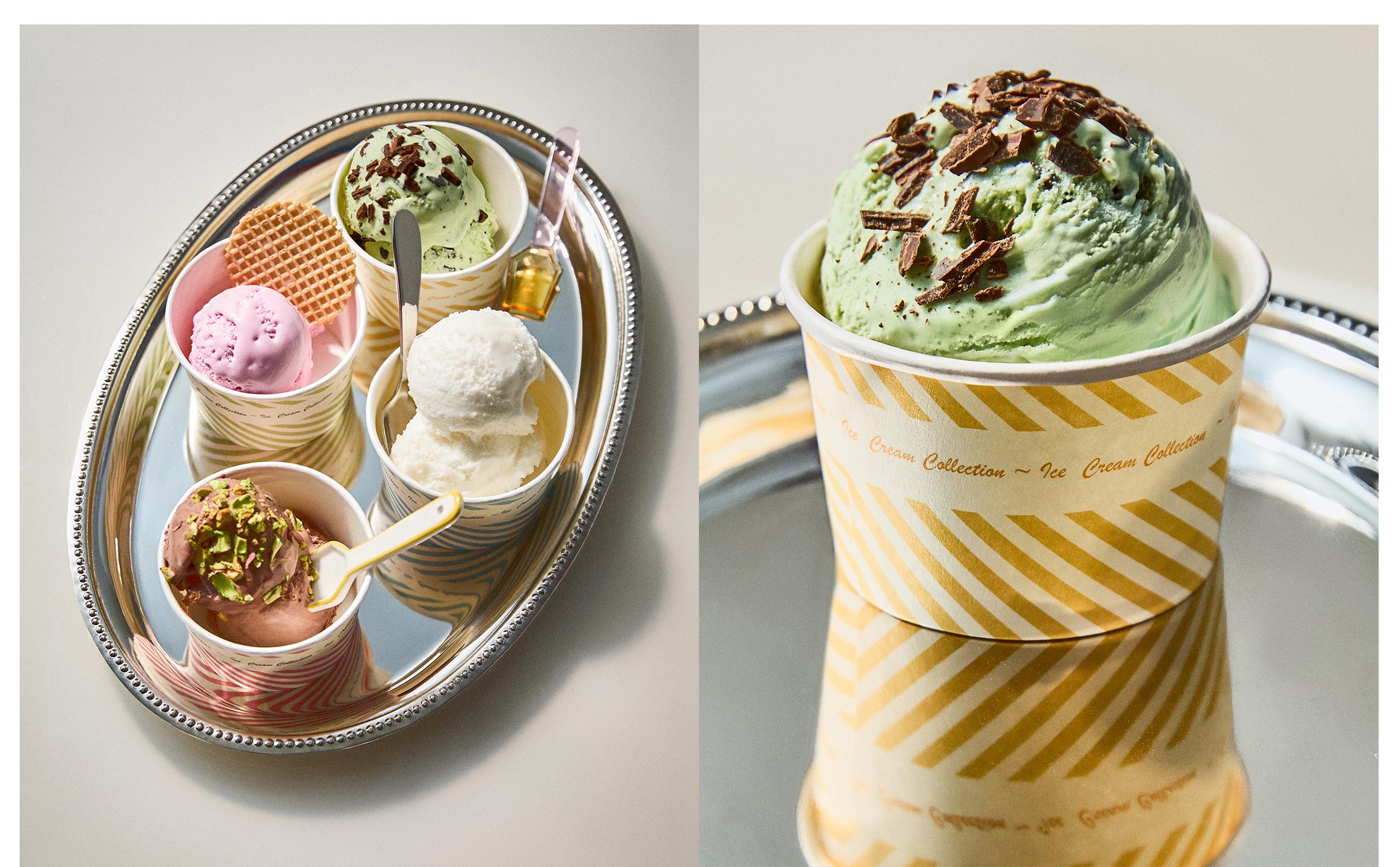 PACK OF STRIPED ICE CREAM TUBS (PACK OF 8)