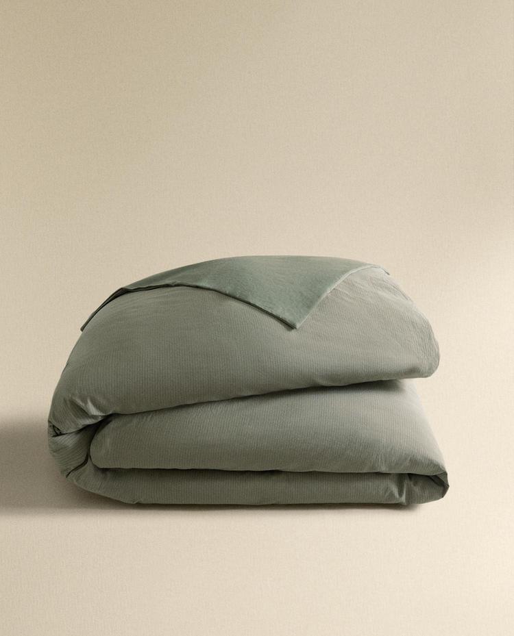 STRIPED COTTON DUVET COVER
