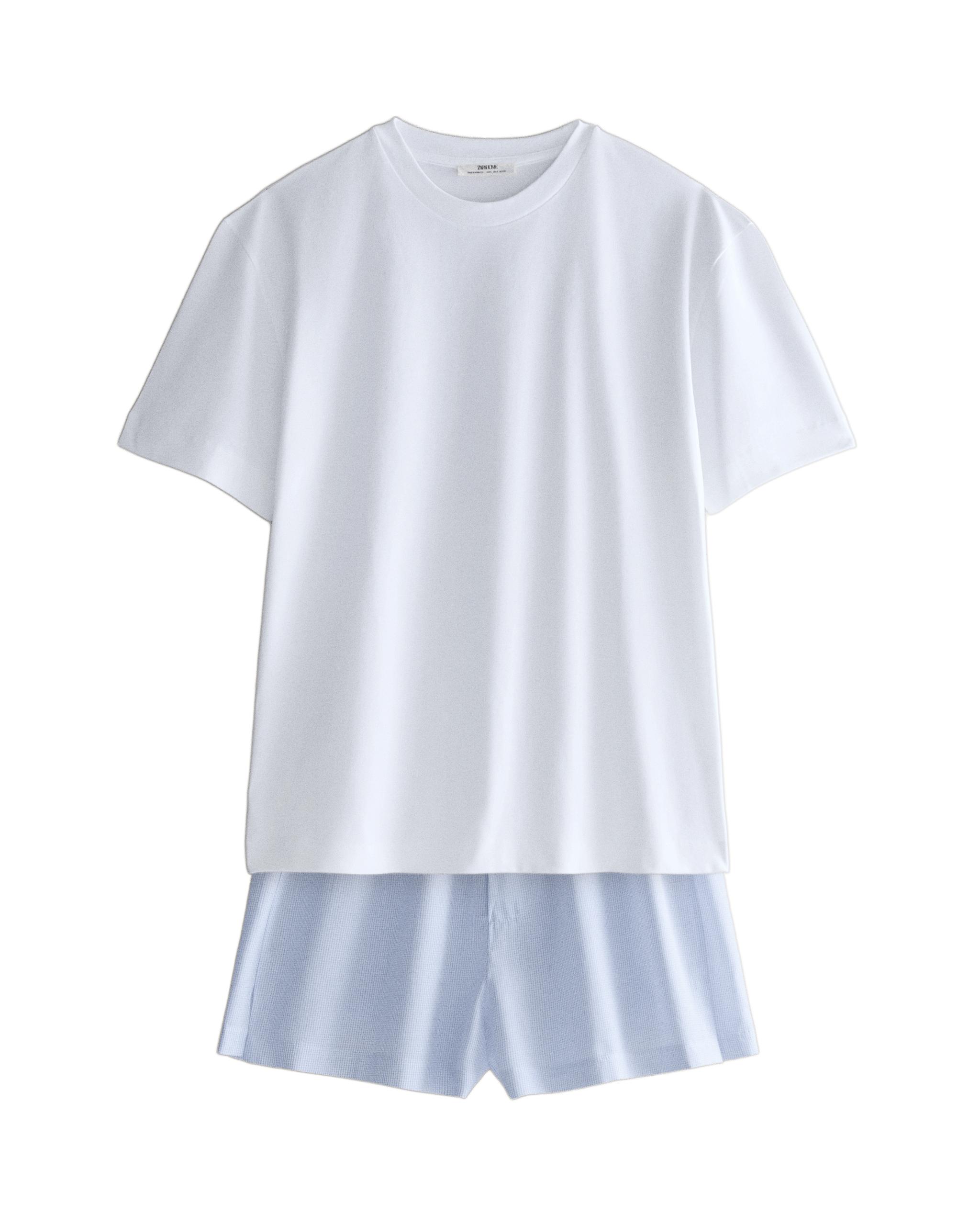 CHECK T-SHIRT AND SHORTS SET product thumbnail 8