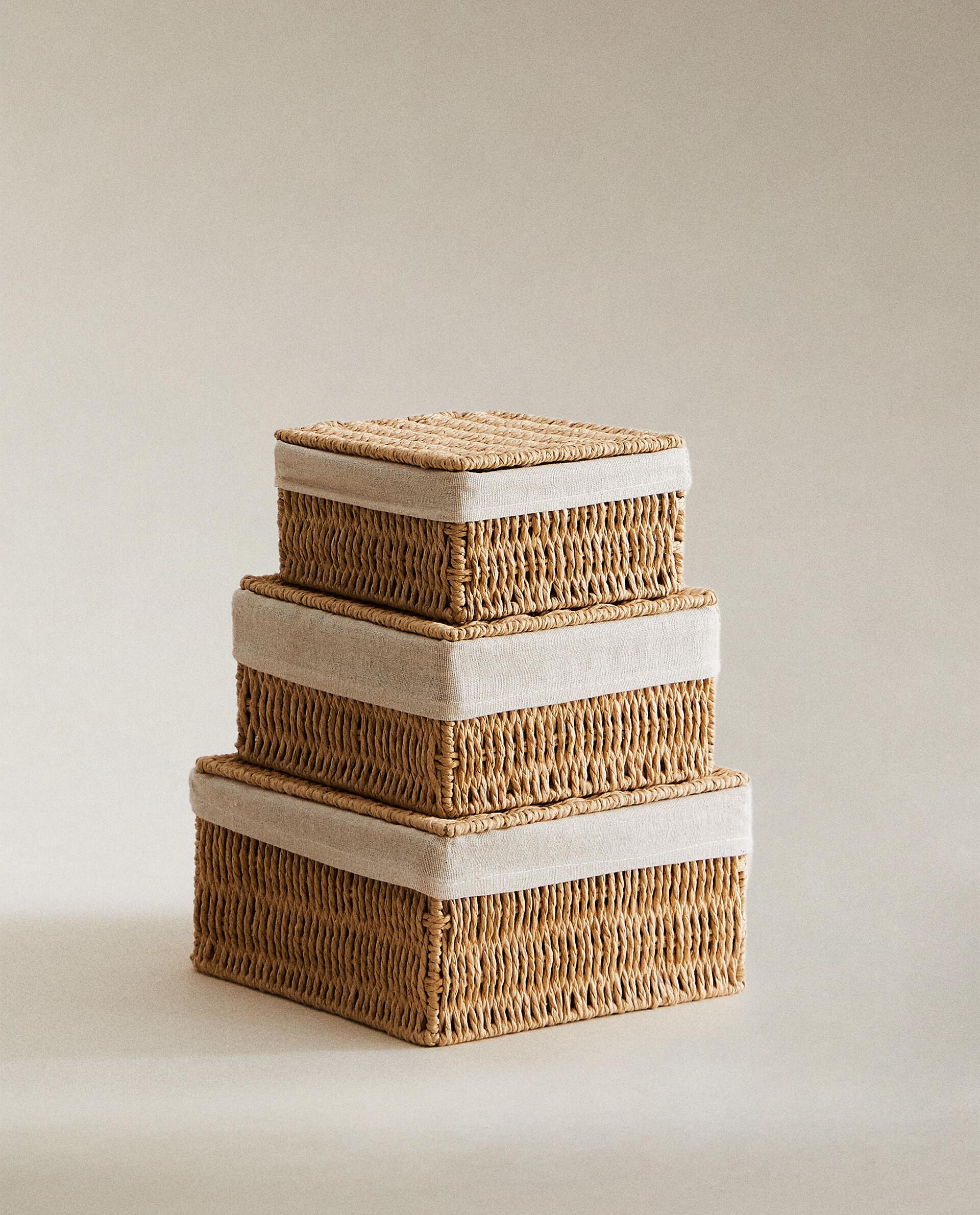 BASKET WITH LID AND COTTON LINING product thumbnail 11