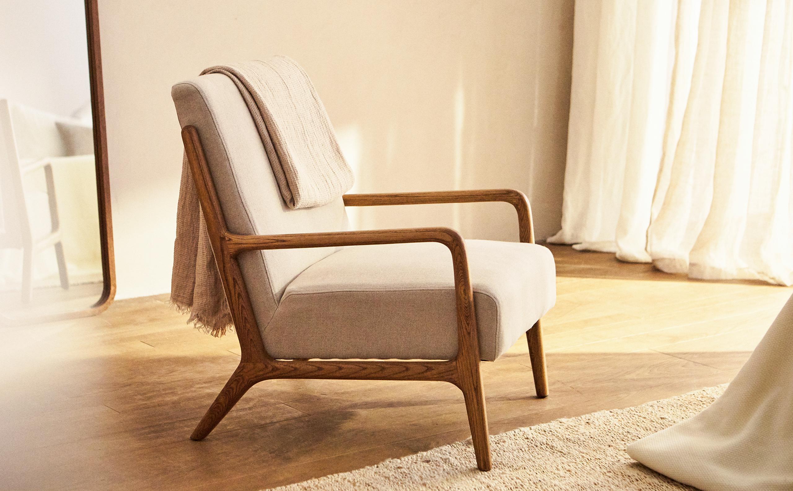 アッシュウッド＆リネン アームチェア | Zara Home 日本/Japan