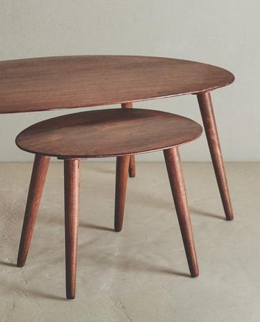 BEVELED WOOD COFFEE TABLE