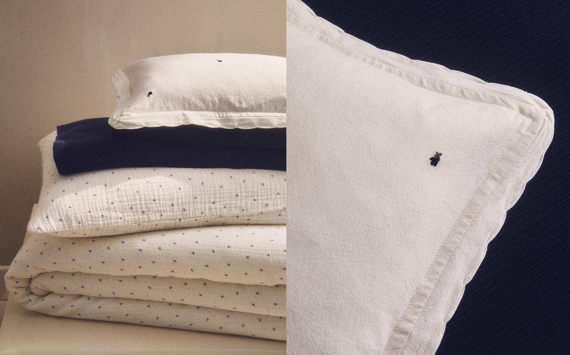 KIDS' POLKA DOT BED LINEN AND CASHMERE BLANKET