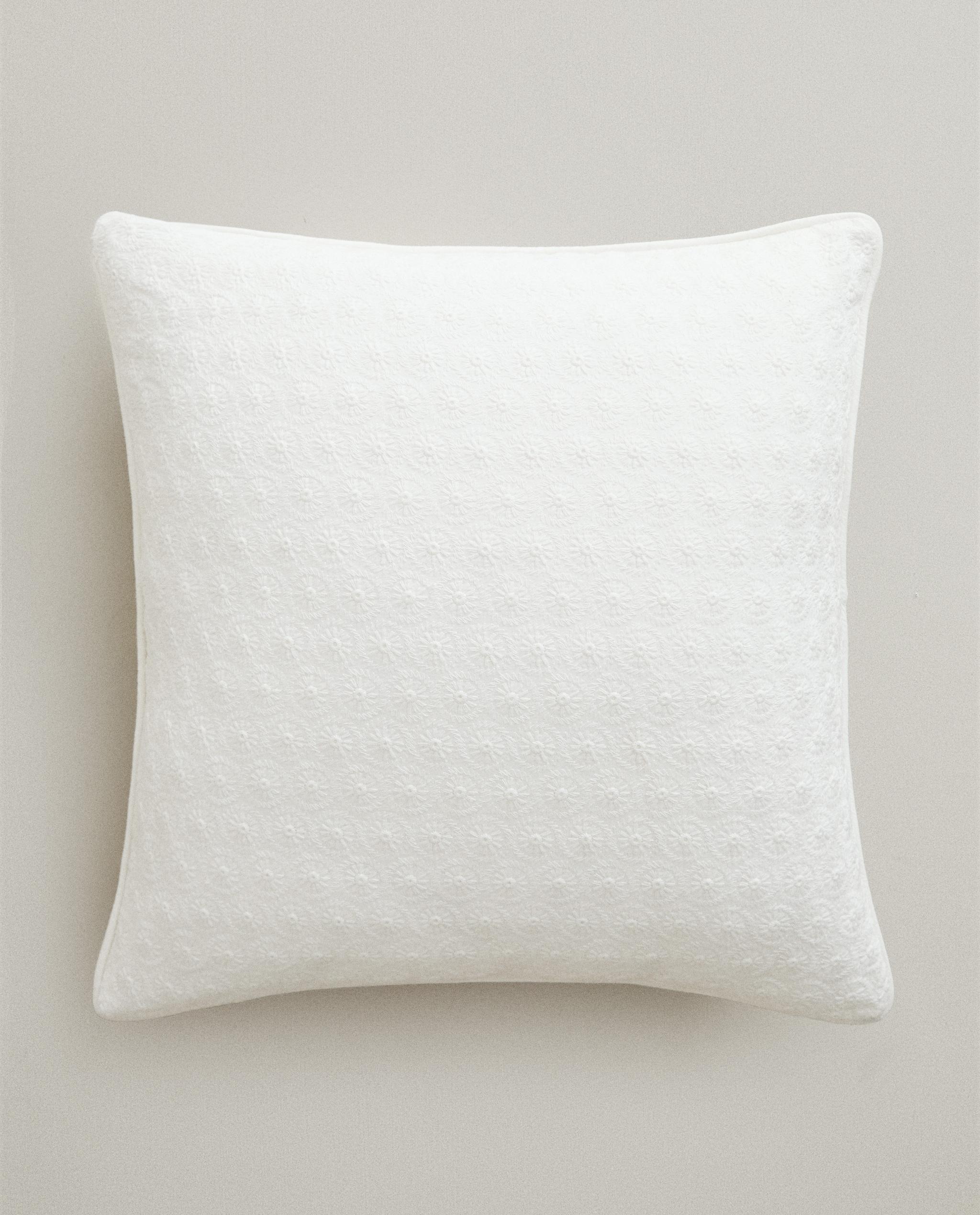 CUSHION COVER WITH FLORAL EMBROIDERY product thumbnail 10