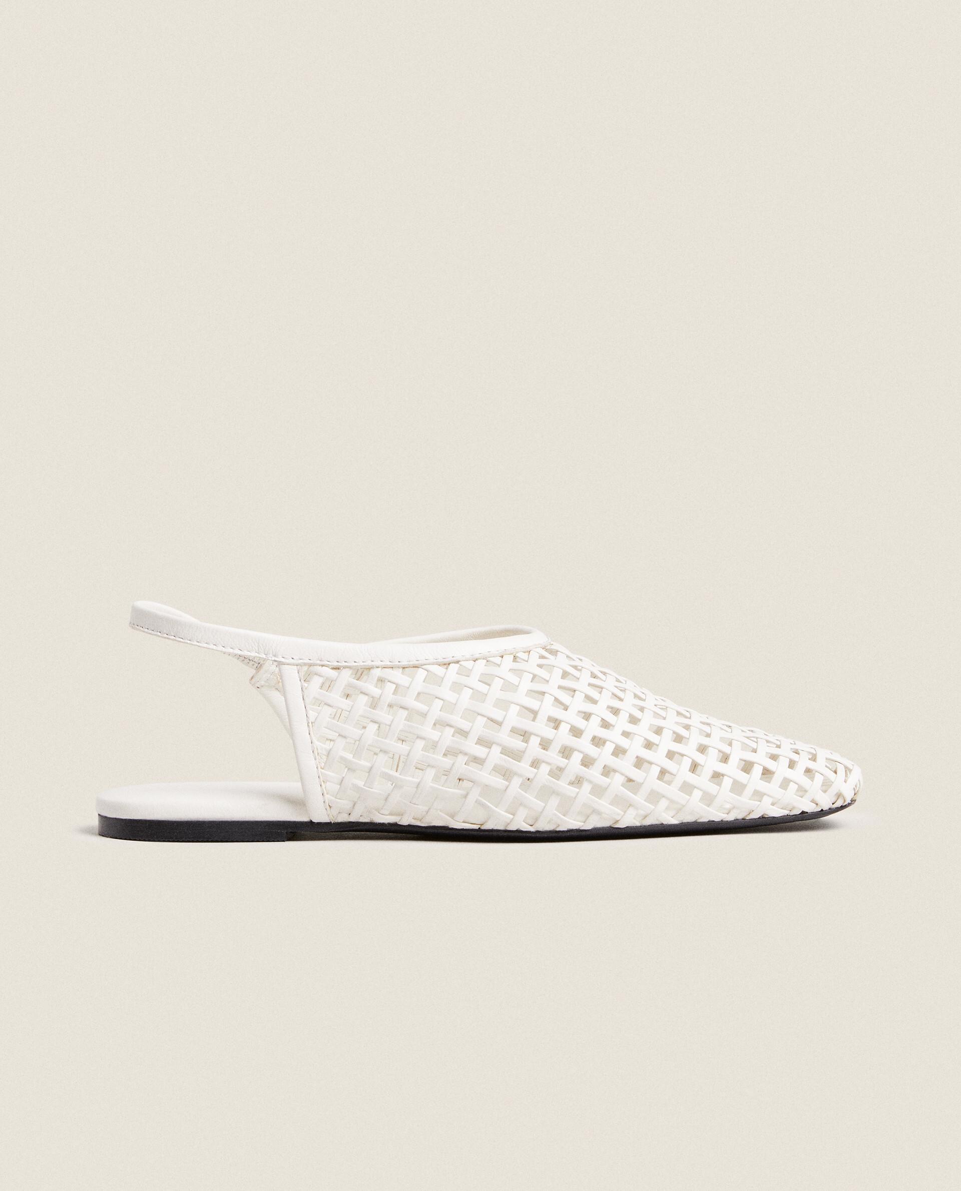ZARA  バレリーナシューズ 編み込みレザー 1242/300 バレリーナシューズ 編み込みレザー | Zara Home 日本/Japan