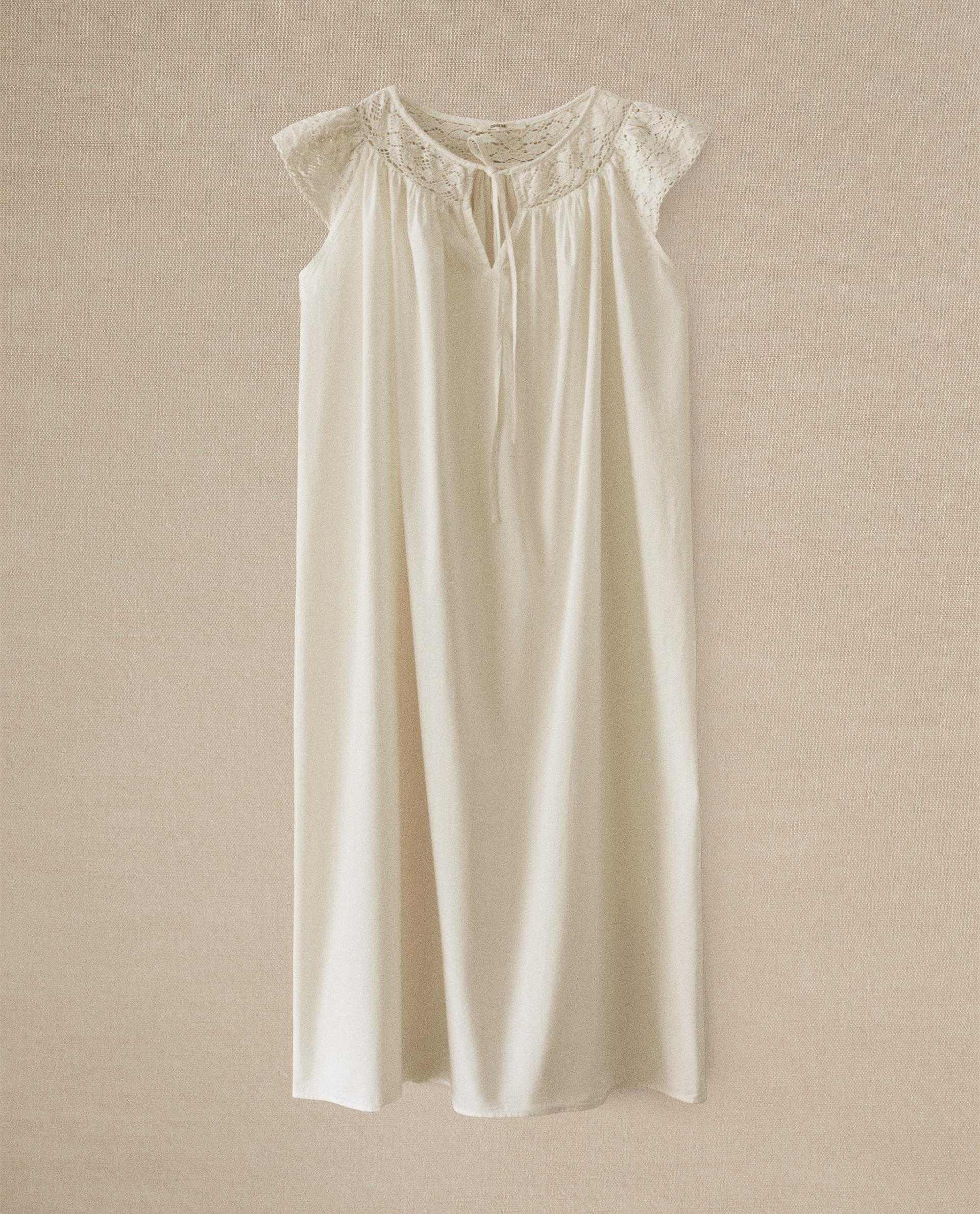 CHEMISE DE NUIT COTON DENTELLE CHEMISE DE NUIT COTON DENTELLE