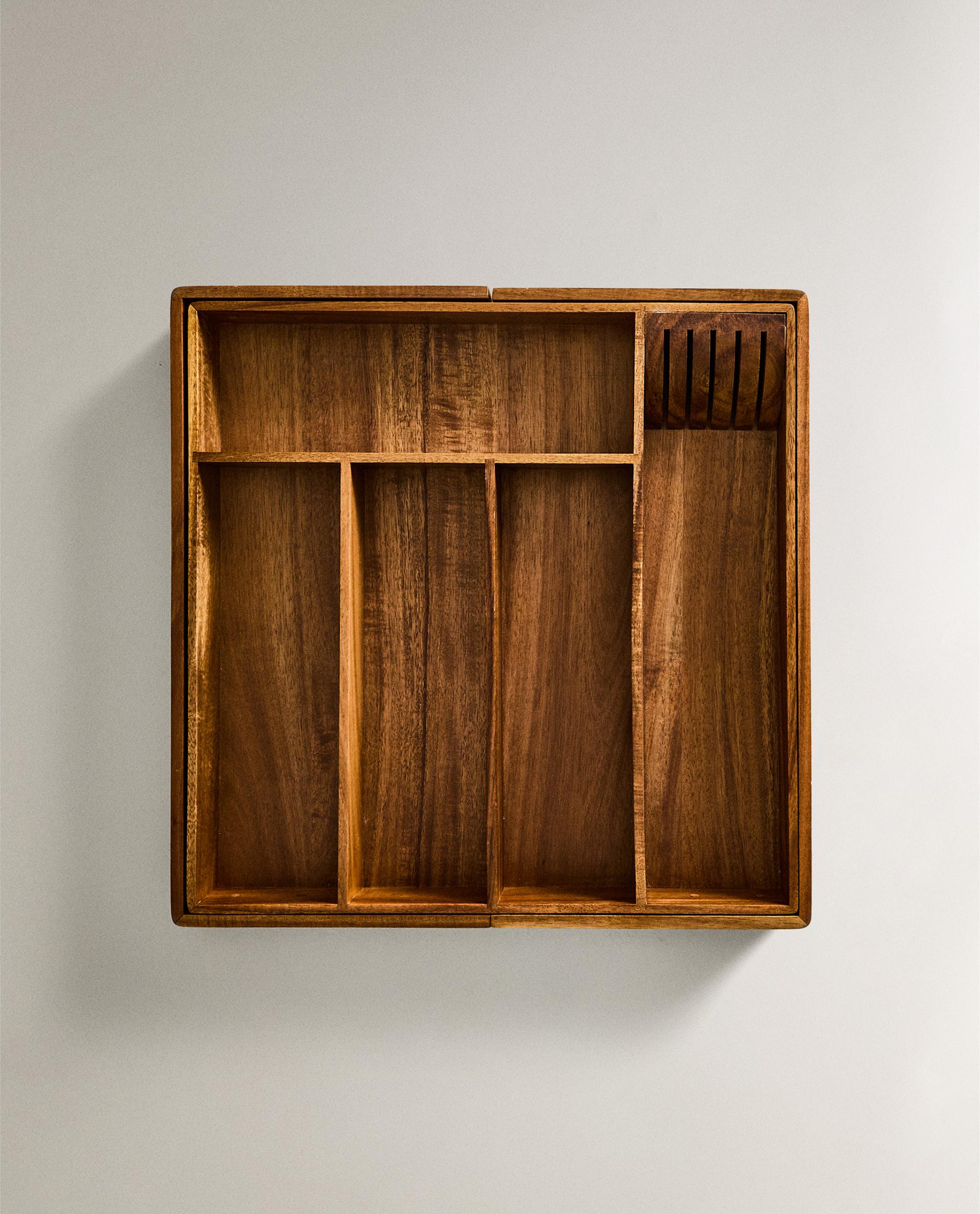 EXTENDIBLE WOODEN FLATWARE TRAY | Zara Home United States of America