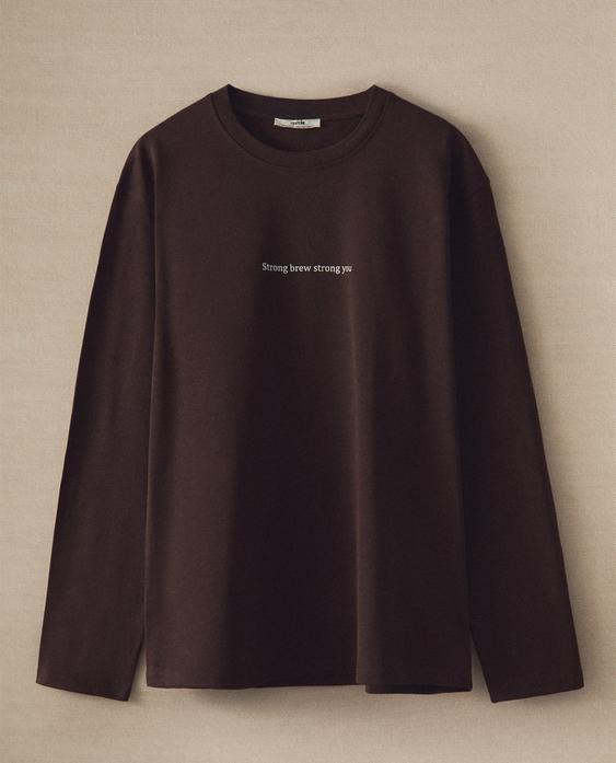 LONG-SLEEVE T-SHIRT WITH SLOGAN