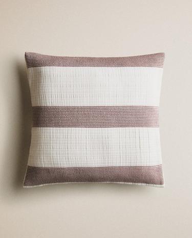 HOUSSE DE COUSSIN ENFANT RAYURES