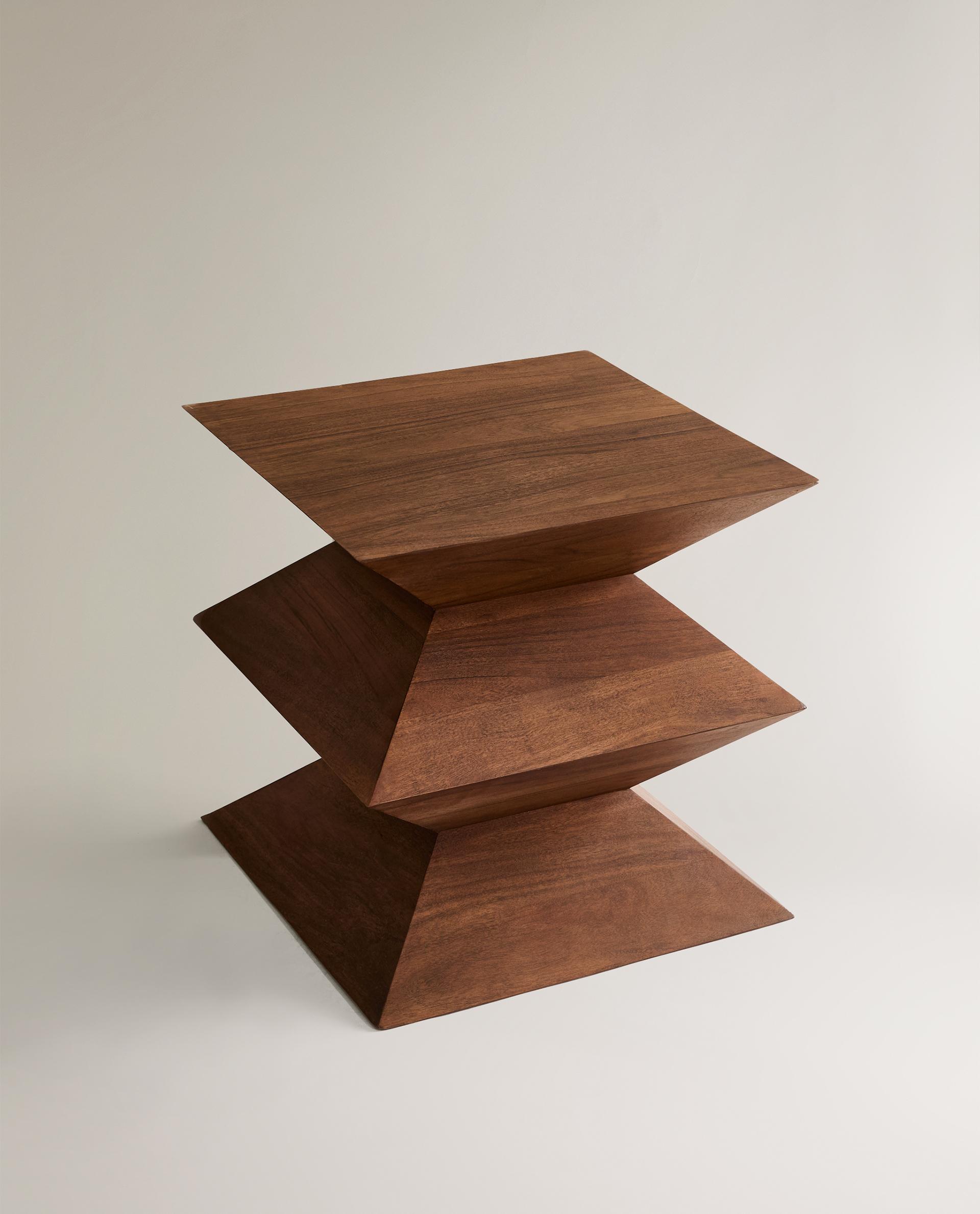 NANUSHKA ACACIA WOOD SIDE TABLE