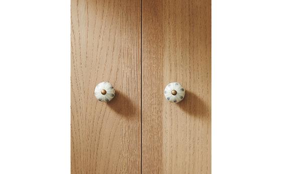 SET OF CERAMIC FLOWER KNOBS (SET OF 2)