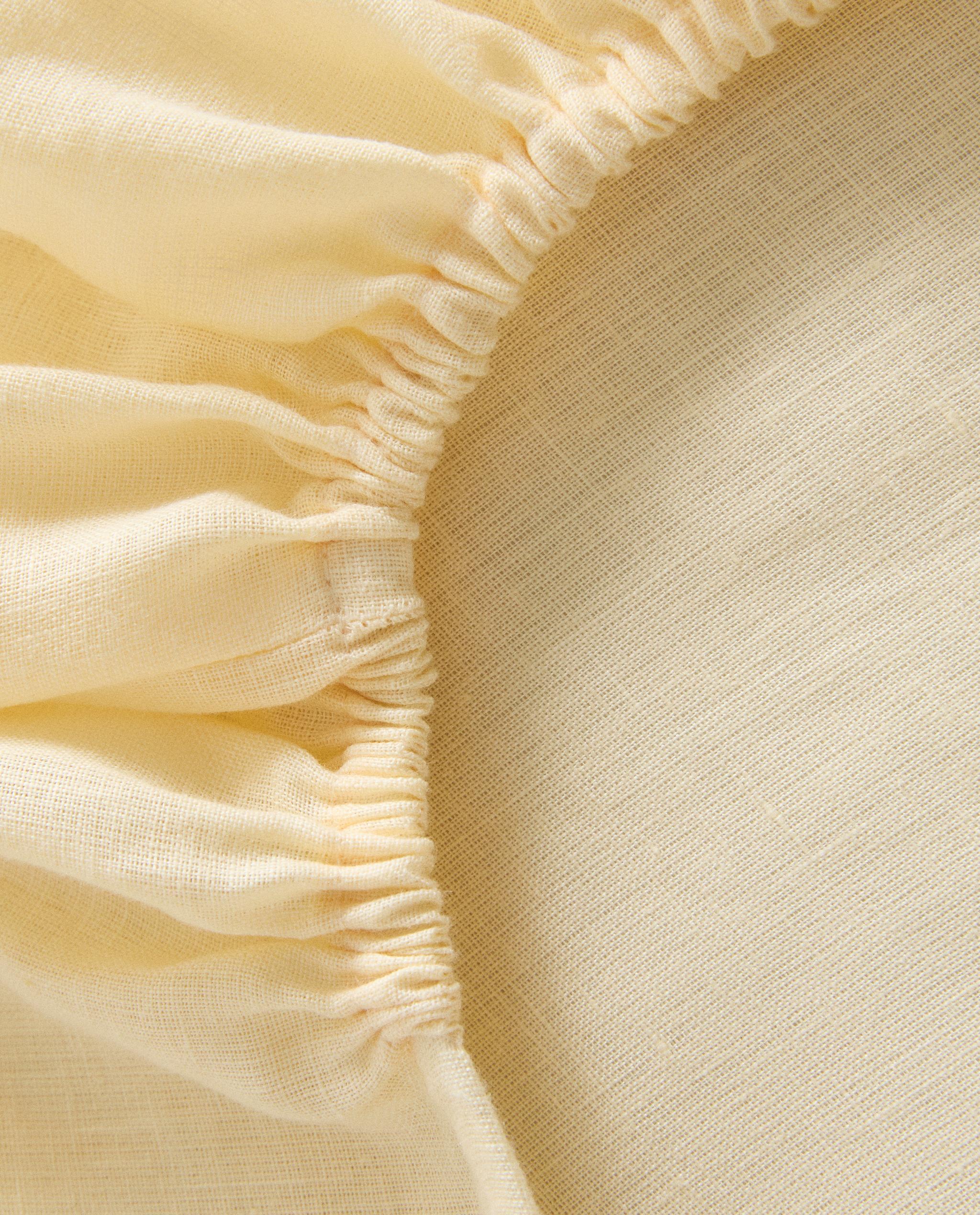 (140 GSM) WASHED LINEN FITTED SHEET product thumbnail 7
