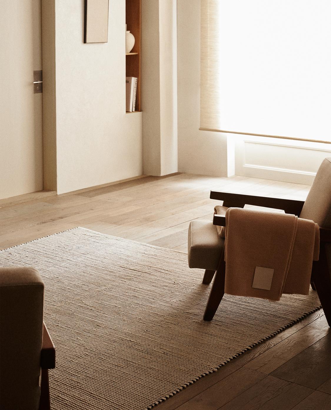 マーブル柄 長方形 ジュート＆コットンラグ | Zara Home 日本/Japan