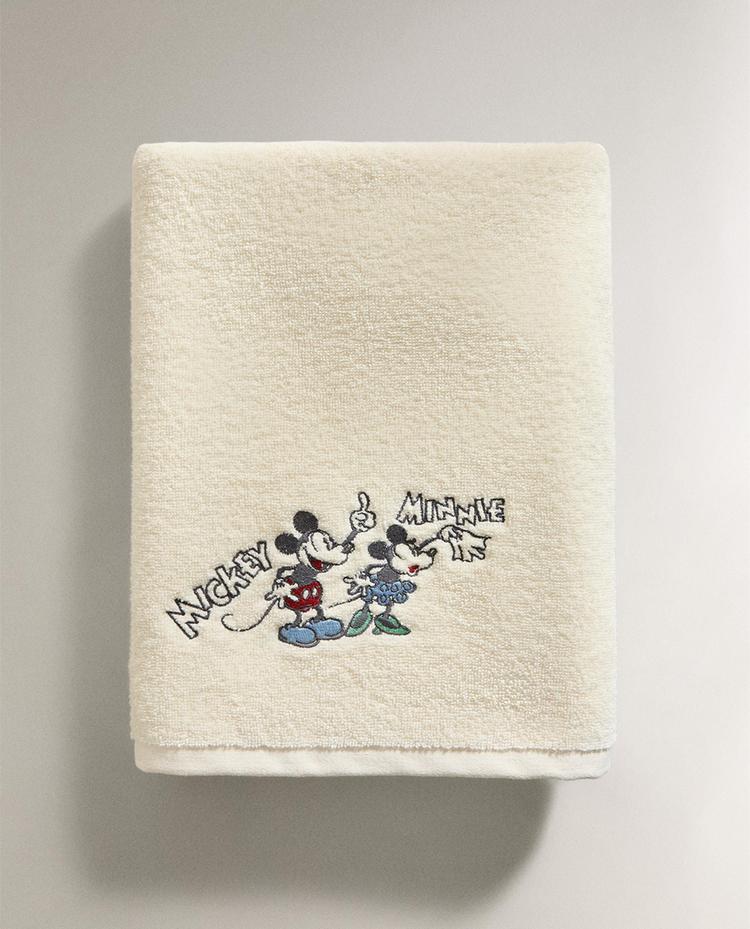 SERVIETTE DE BAIN ENFANT ÉPONGE MICKEY & MINNIE ©DISNEY