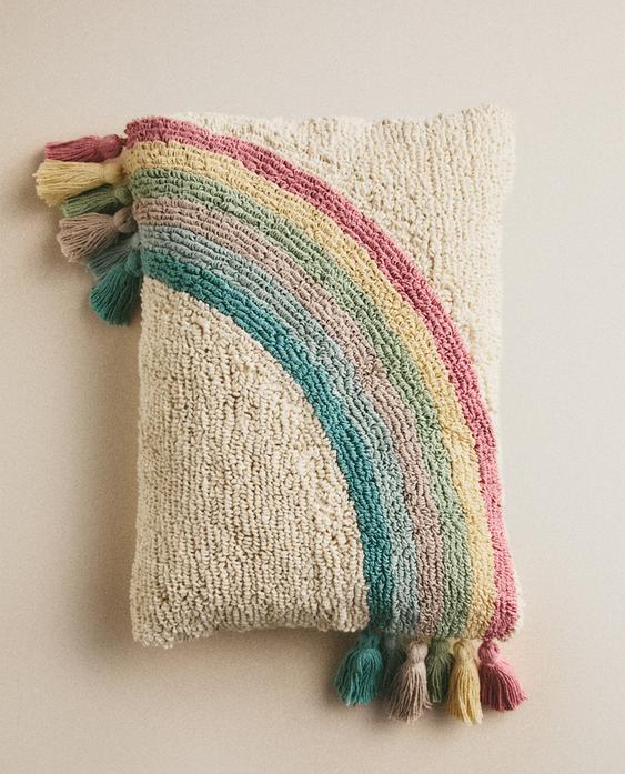 KIDS' RAINBOW CUSHION COVER KIDS' RAINBOW CUSHION COVER