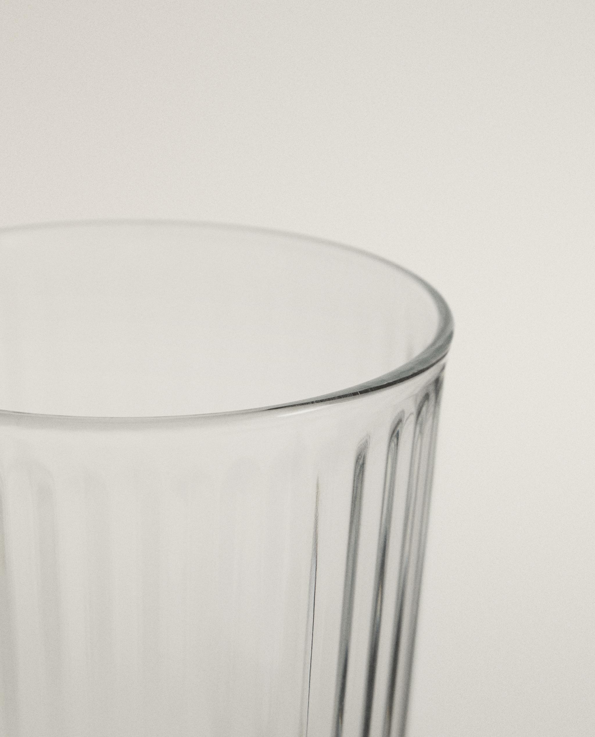 GLASS SOFT DRINK TUMBLER WITH LINE DESIGN product thumbnail 9