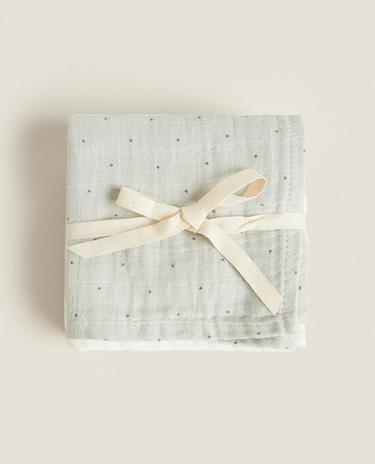 PACK OF MULTICOLOURED BABY MUSLIN CLOTHS (PACK OF 3)