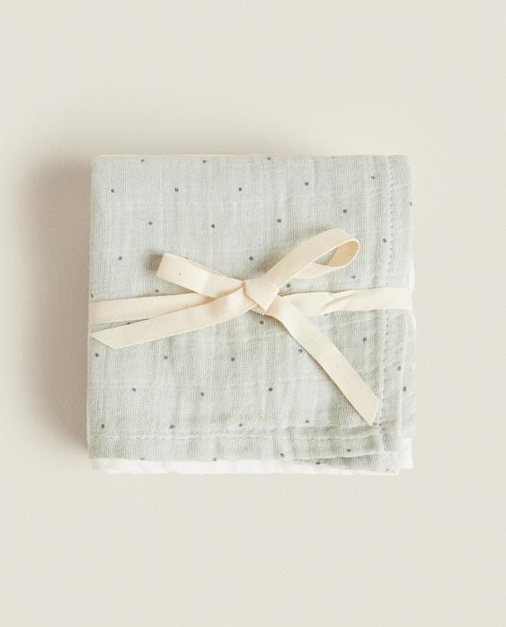 PACK OF MULTICOLOURED BABY MUSLIN CLOTHS (PACK OF 3)