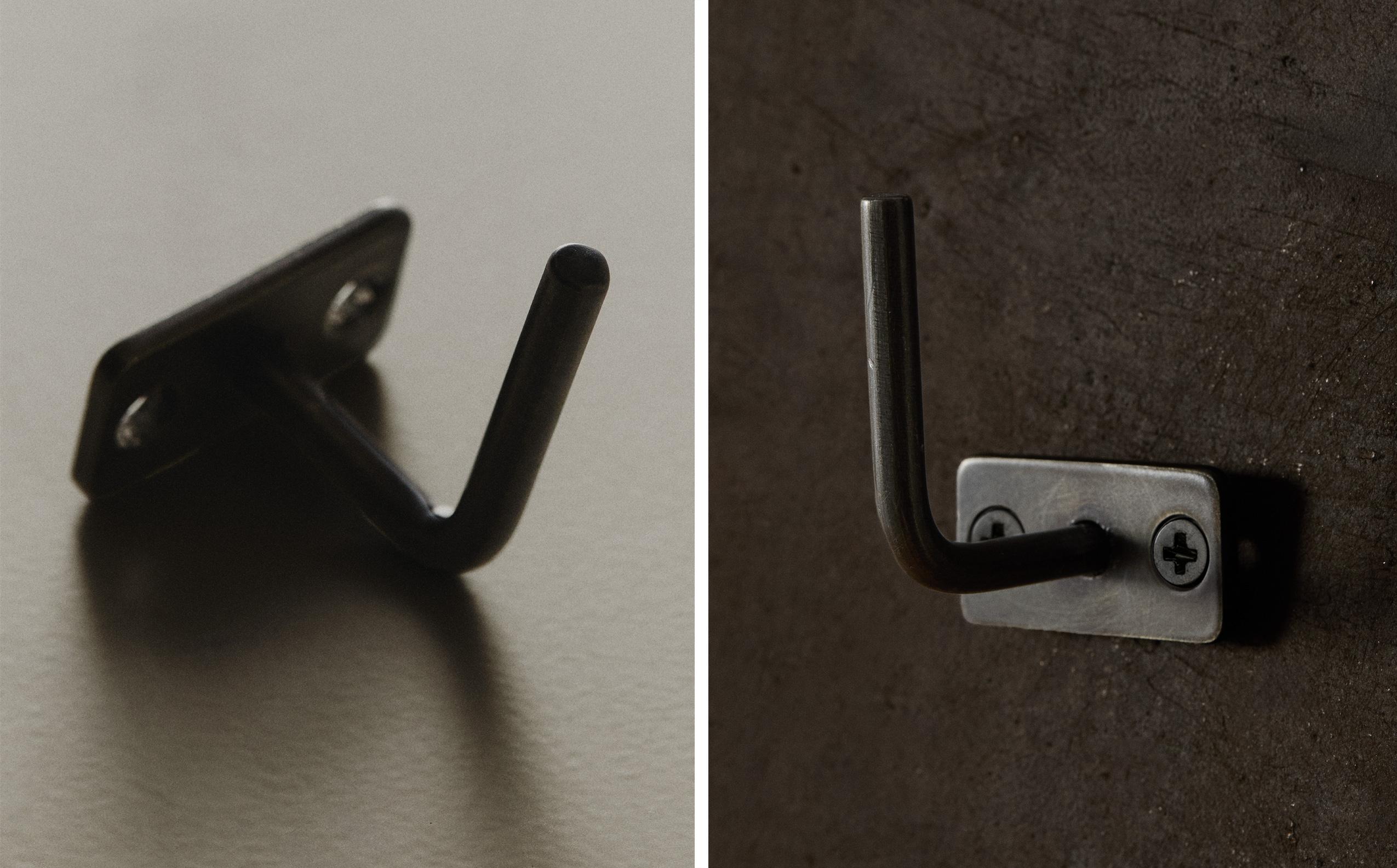 PACK OF SMALL DARK METAL HOOKS (PACK OF 2)