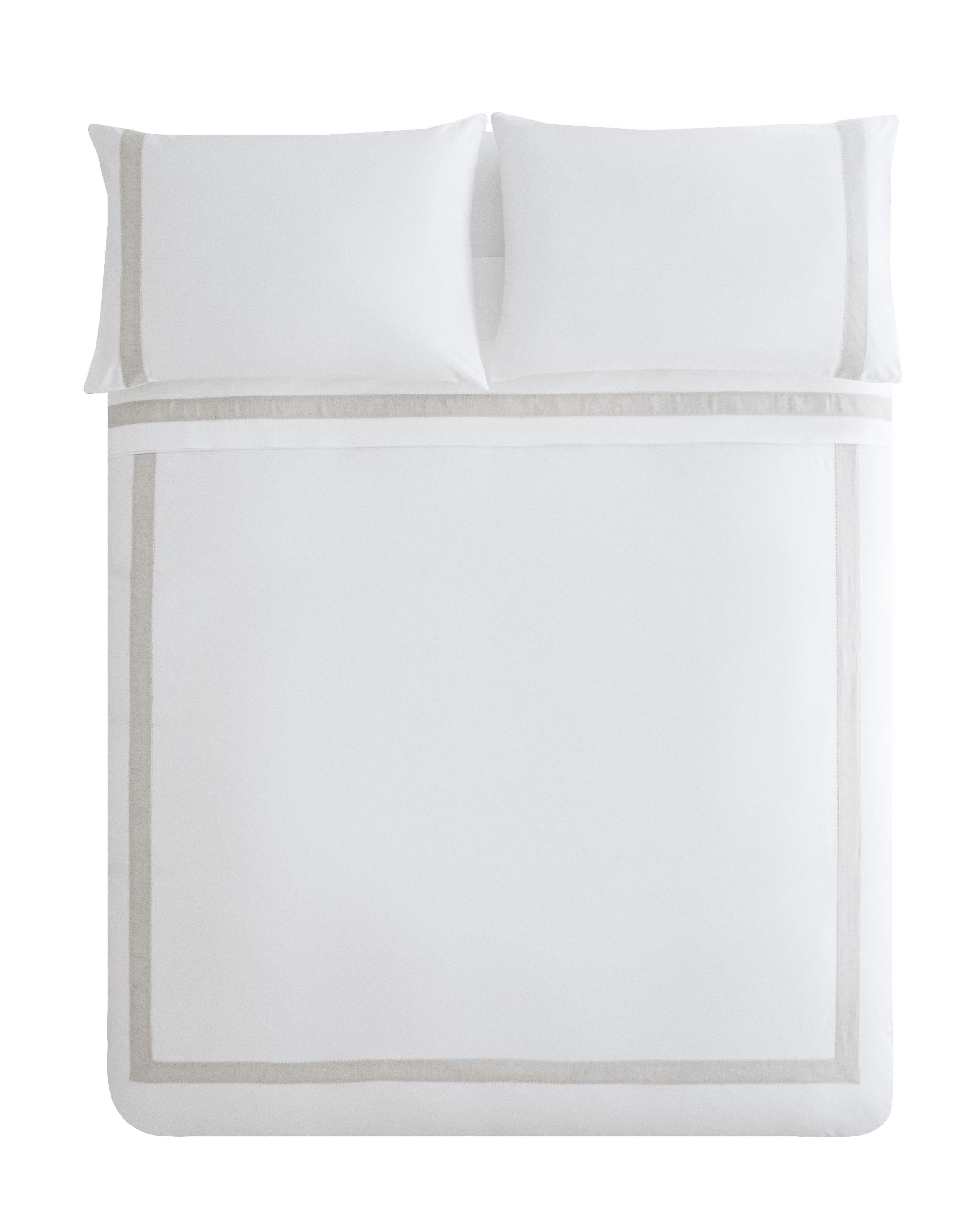 COTTON DUVET COVER WITH LINEN BORDER product thumbnail 7