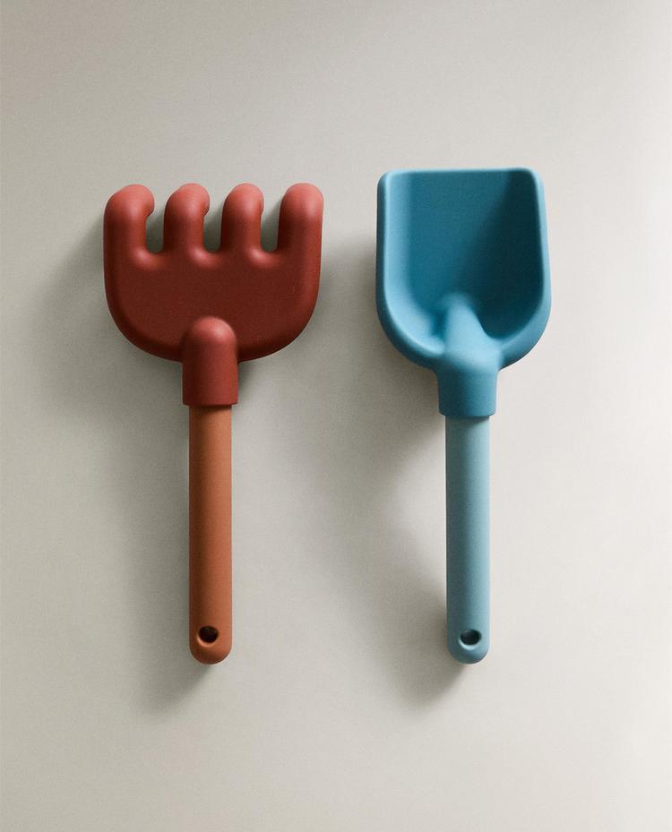 ENSEMBLE PELLE ET RATEAU PLAGE EN SILICONE POUR ENFANTS (LOT DE 2)