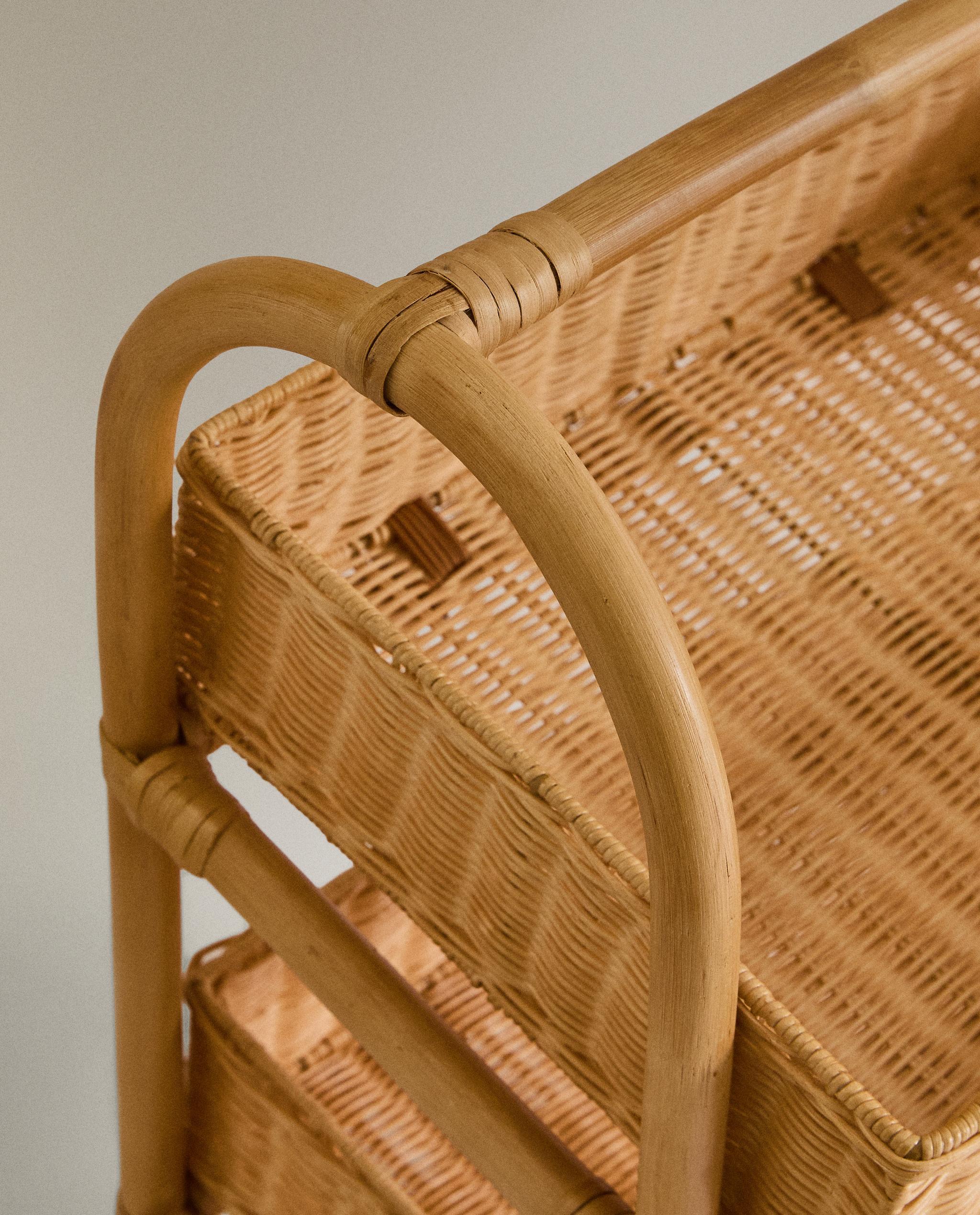 RATTAN STORAGE RACK