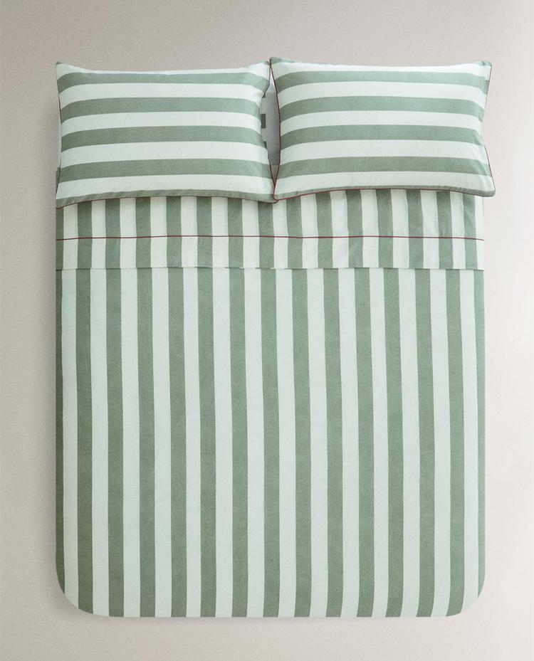 STRIPED WASHED COTTON DUVET COVER