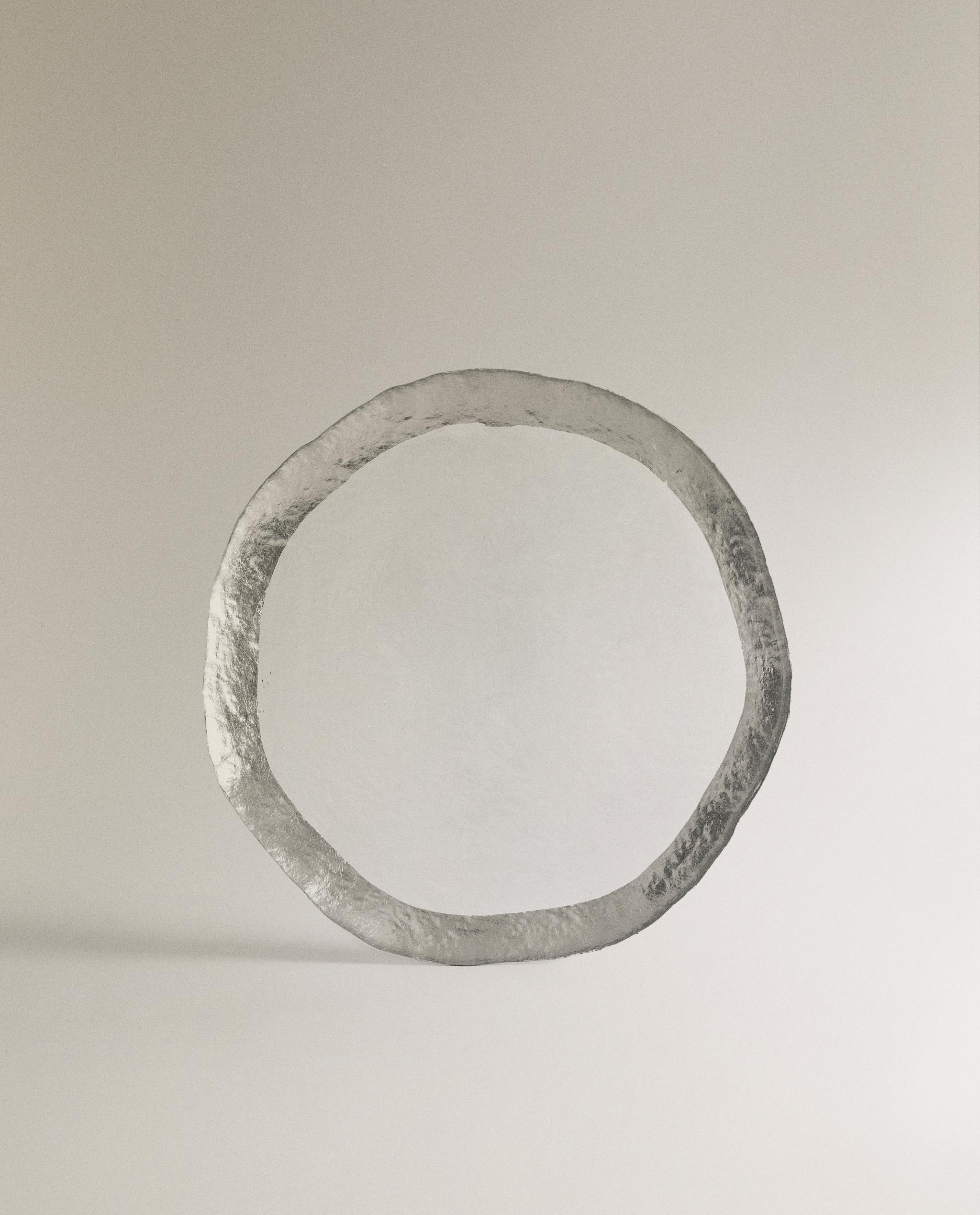 RAISED GLASS DESSERT PLATE WITH SILVER RIM product thumbnail 6