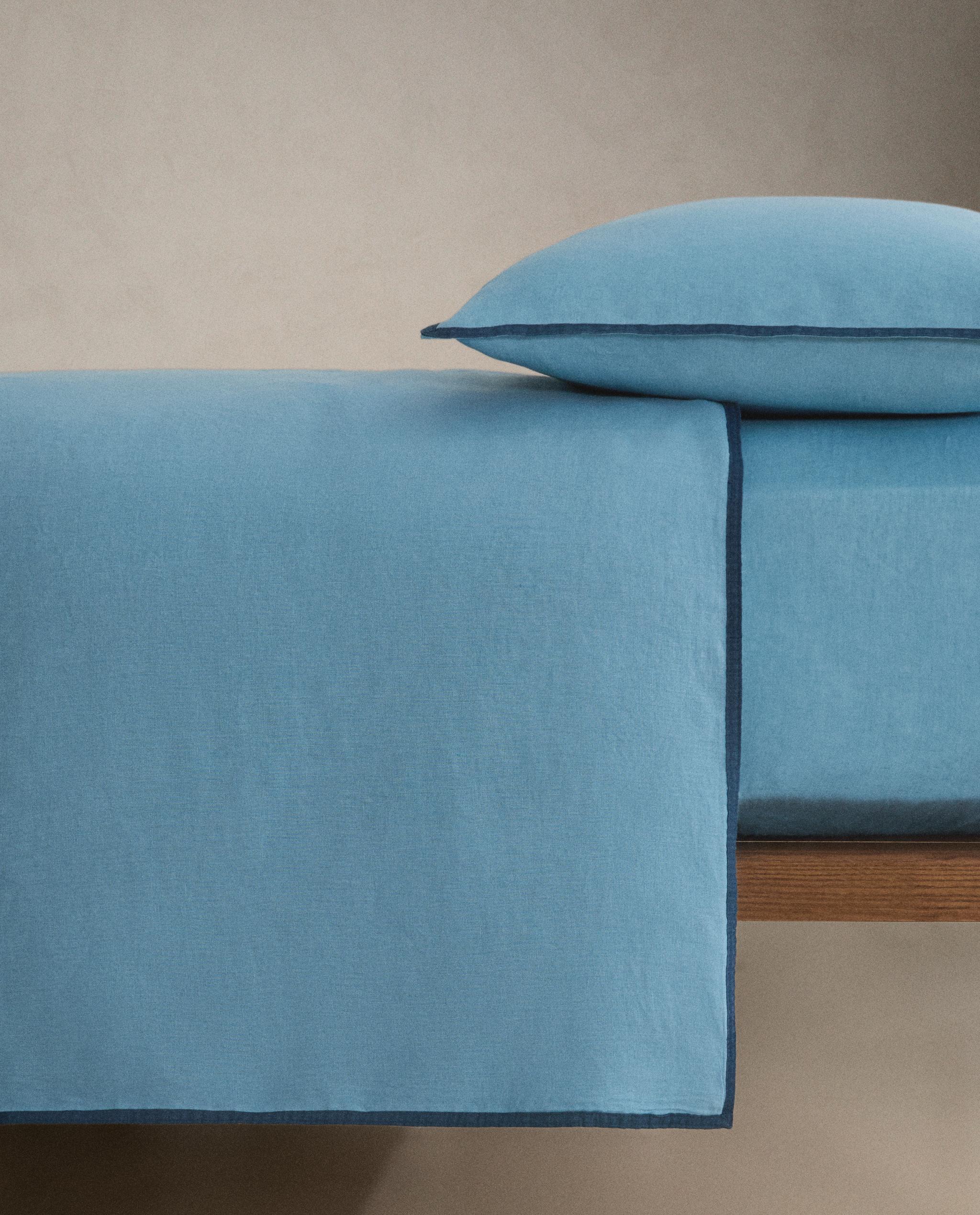 CONTRAST LINEN DUVET COVER product thumbnail 6