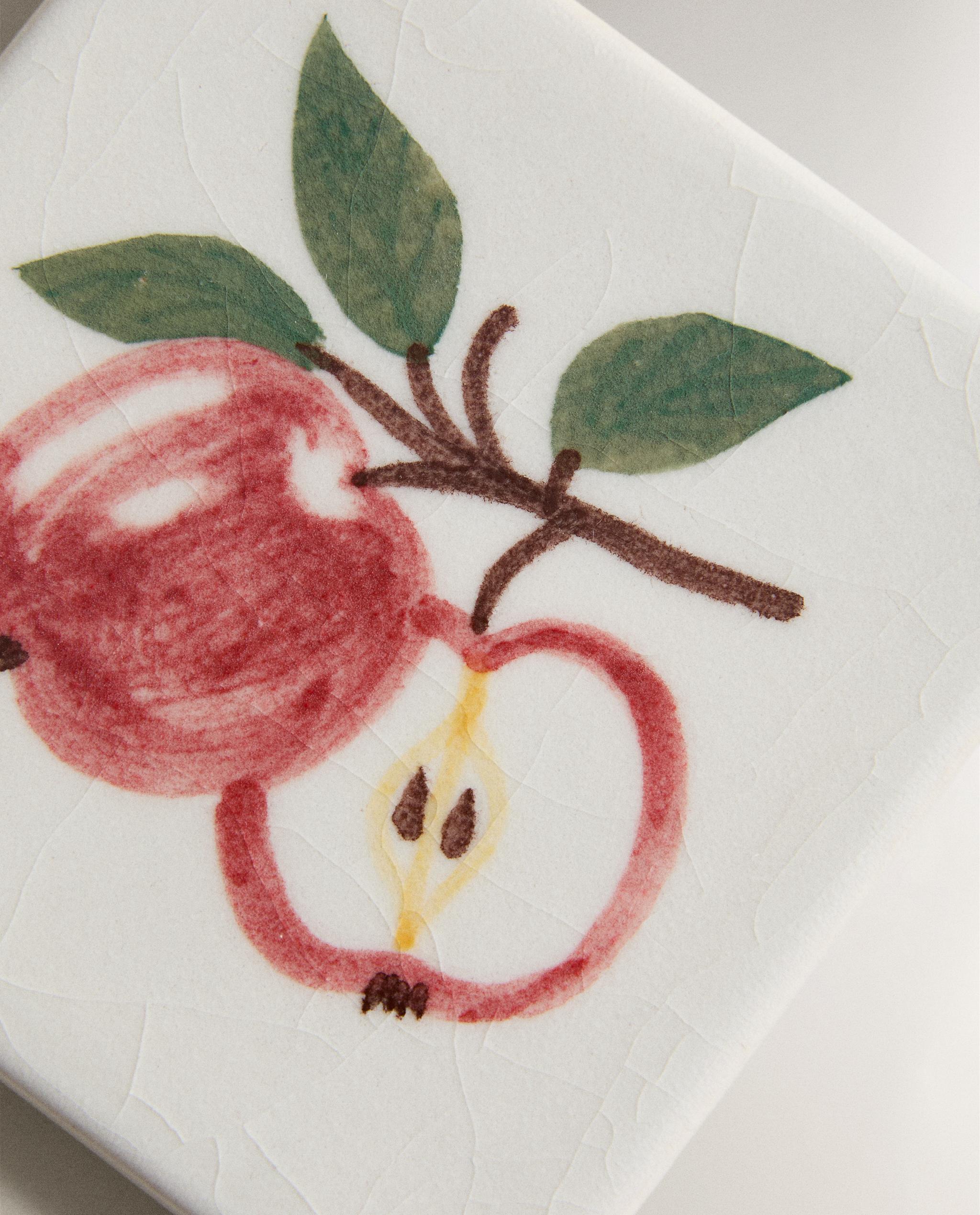 PACK OF FRUIT STONEWARE COASTERS (PACK OF 4) product thumbnail 4