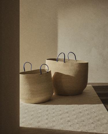 SEAGRASS BASKETS WITH HANDLES