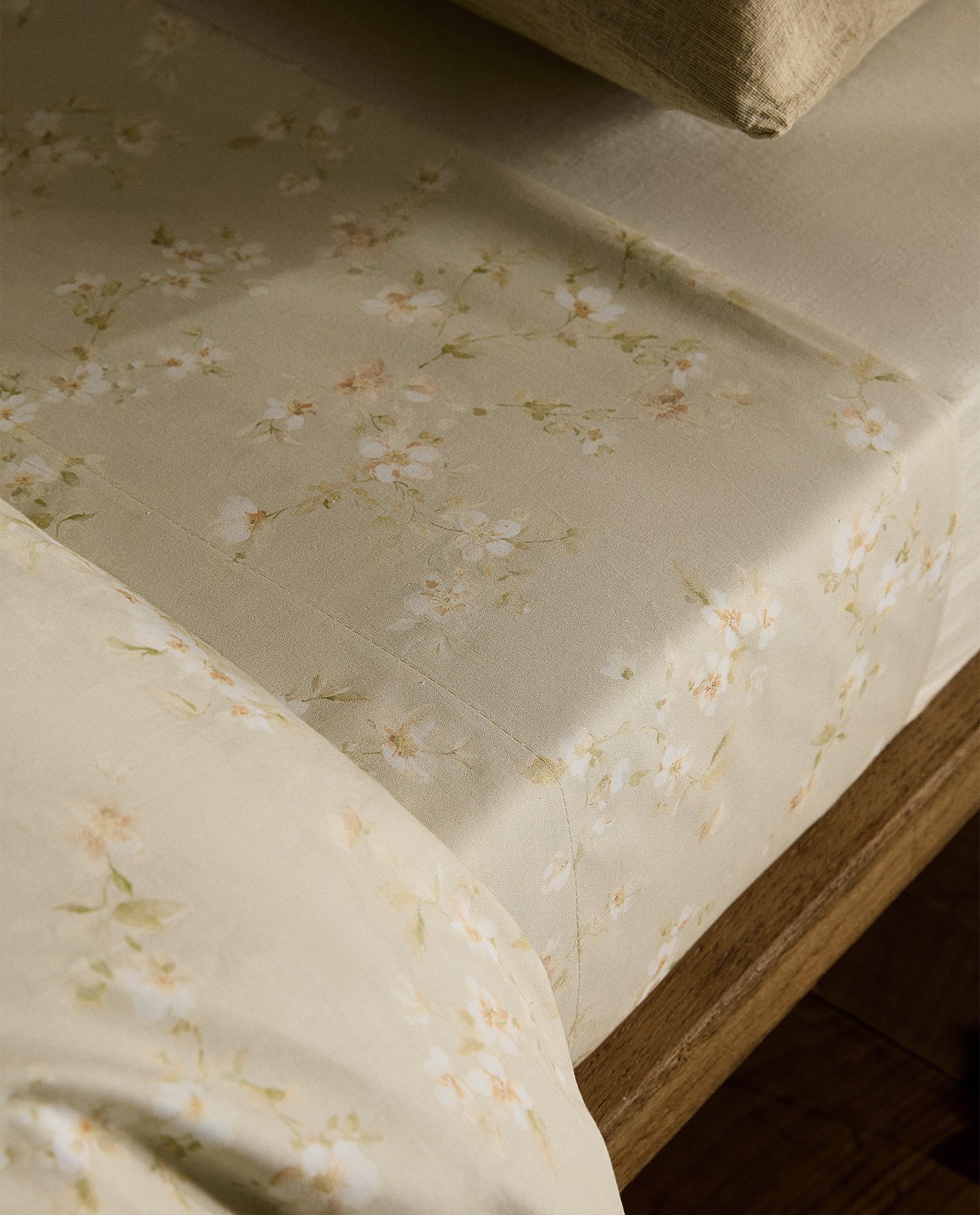 FLORAL PRINT FLAT SHEET