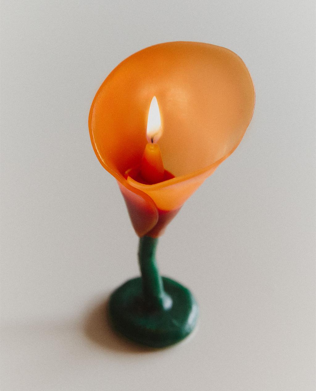 DECORATIVE FLORAL CANDLE