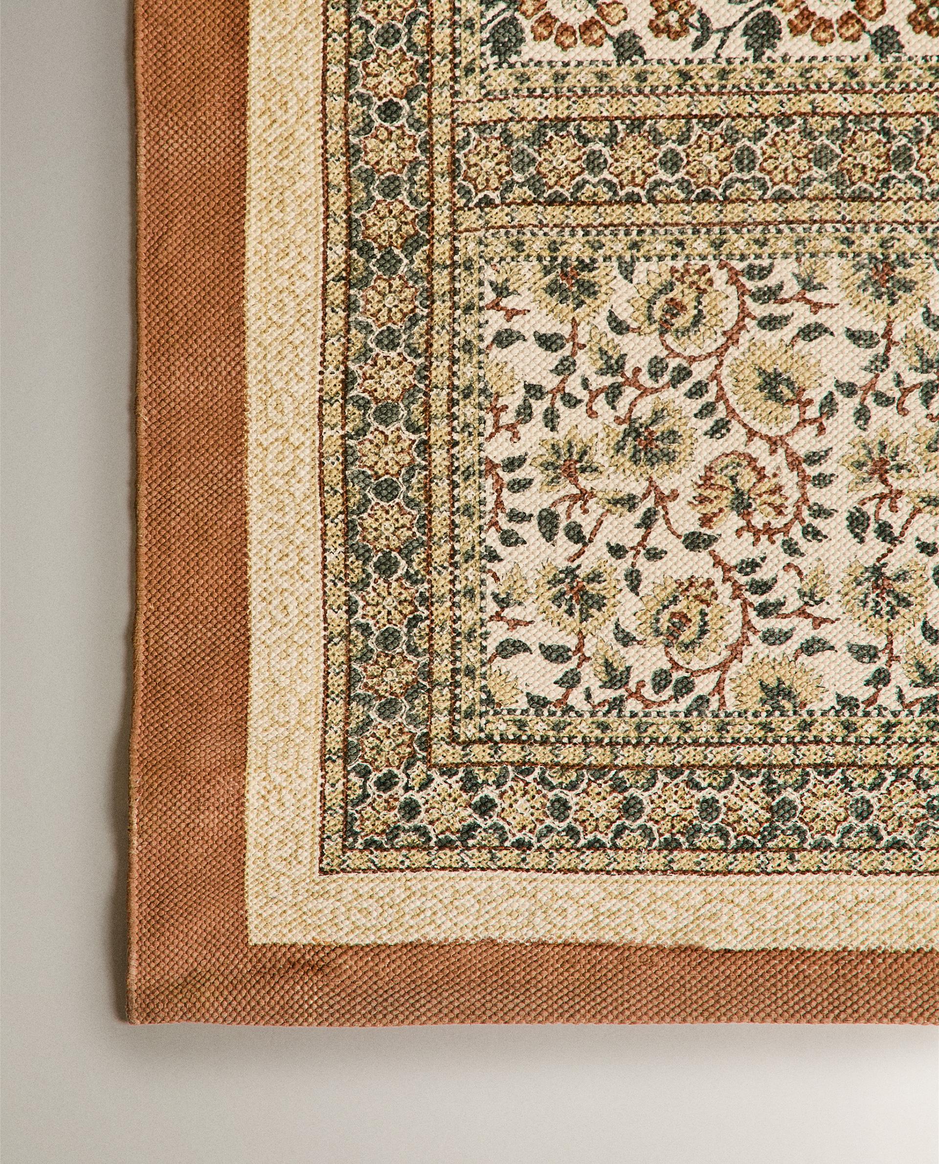 COLOUR BLOCK PRINT COTTON RUG product thumbnail 18