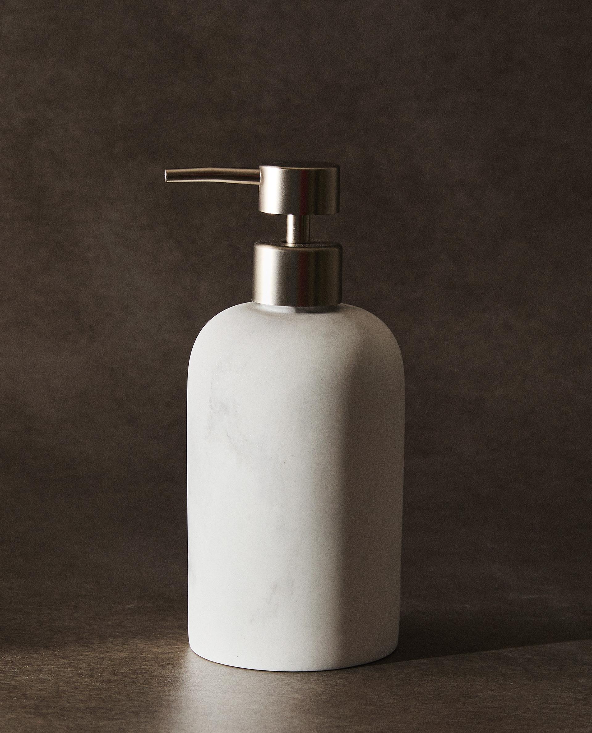 MARBLE-EFFECT BATHROOM SOAP DISPENSER